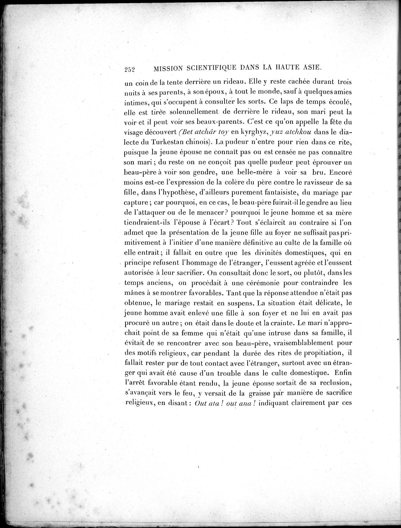 Mission Scientifique dans la Haute Asie 1890-1895 : vol.2 / 278 ページ（白黒高解像度画像）