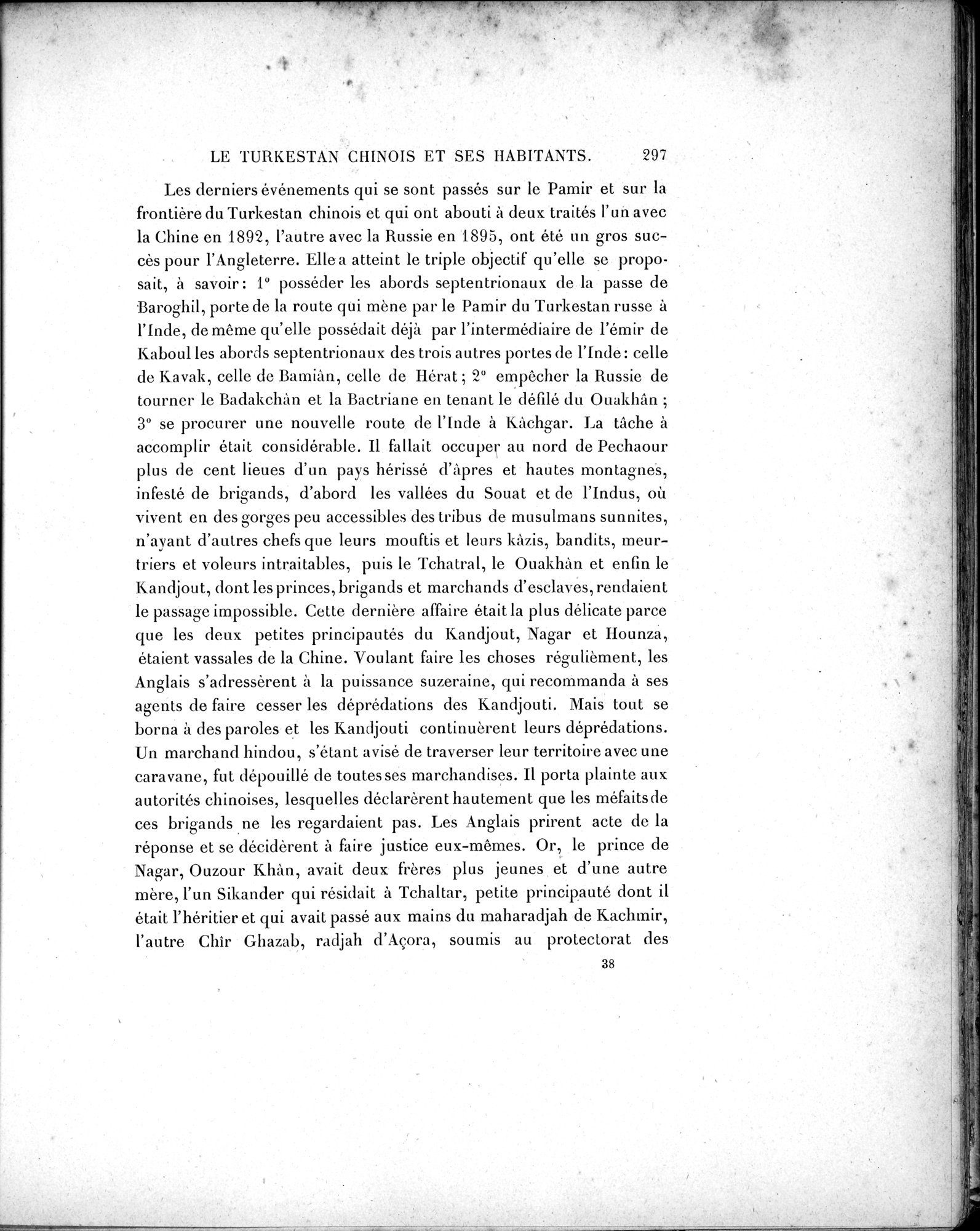 Mission Scientifique dans la Haute Asie 1890-1895 : vol.2 / Page 323 (Grayscale High Resolution Image)