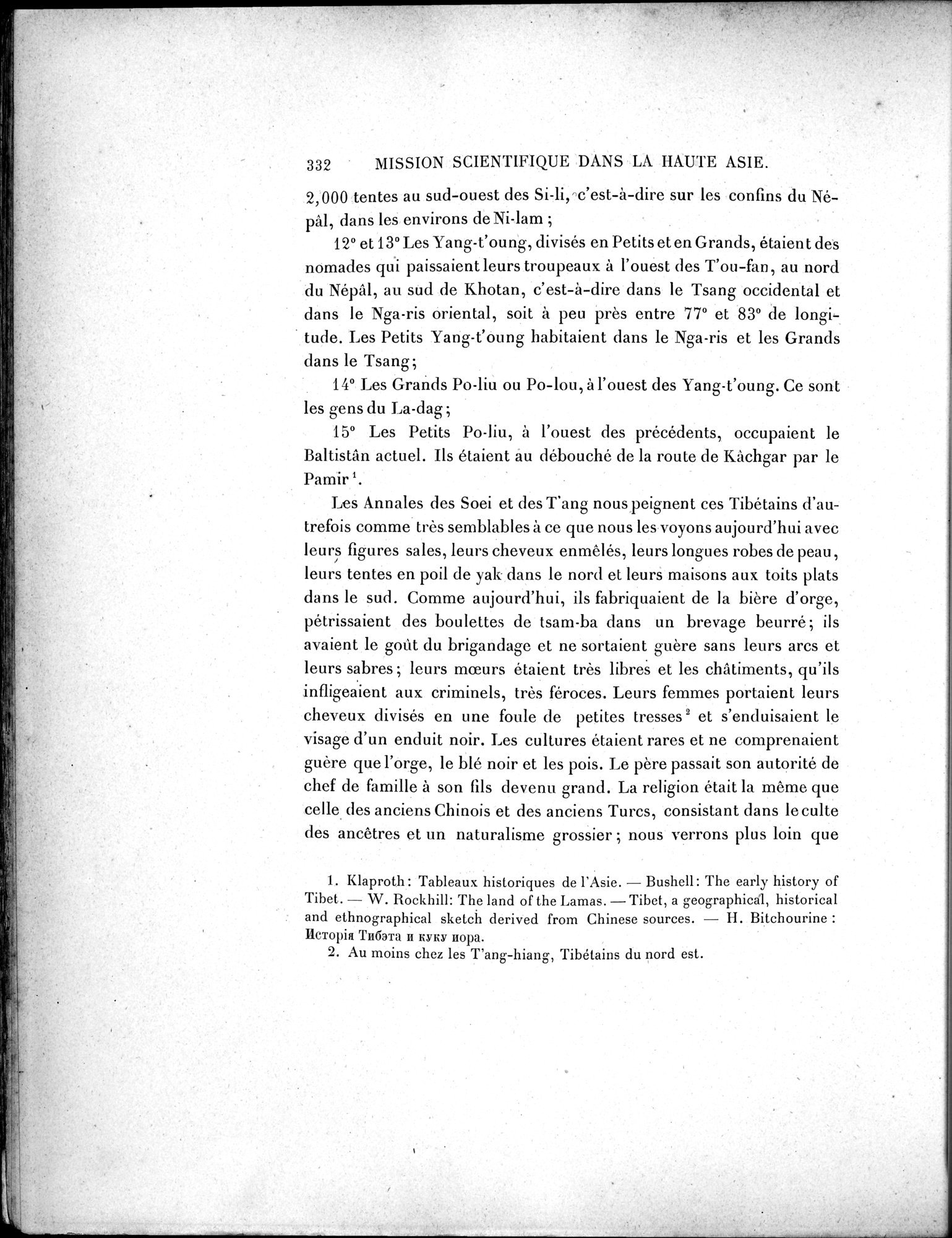Mission Scientifique dans la Haute Asie 1890-1895 : vol.2 / 358 ページ（白黒高解像度画像）