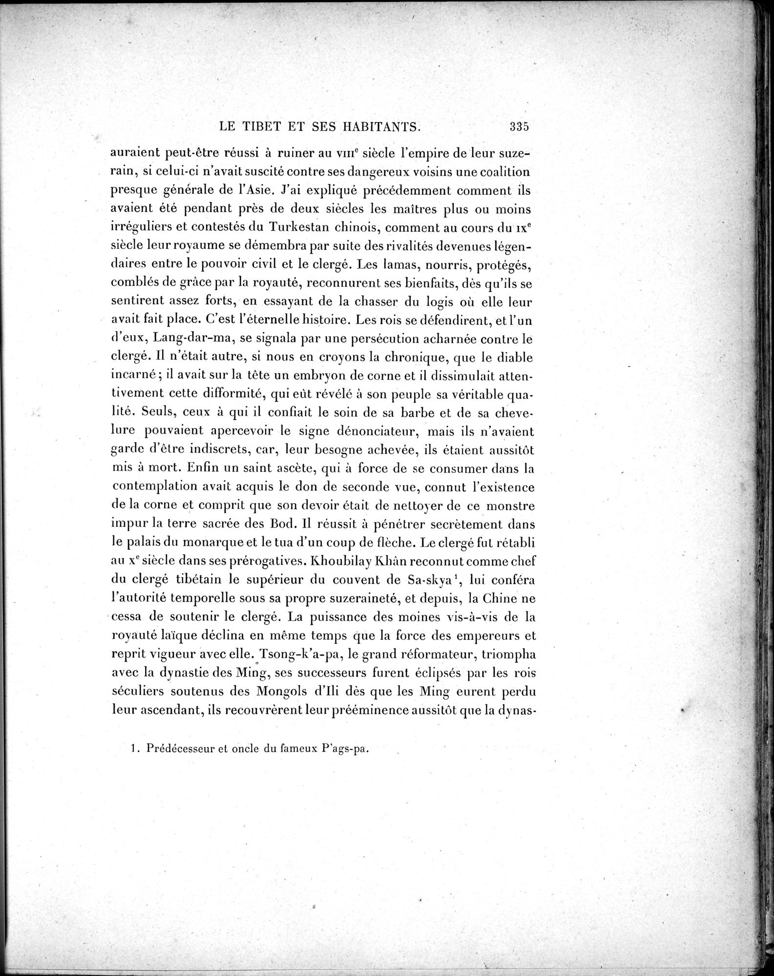 Mission Scientifique dans la Haute Asie 1890-1895 : vol.2 / Page 361 (Grayscale High Resolution Image)