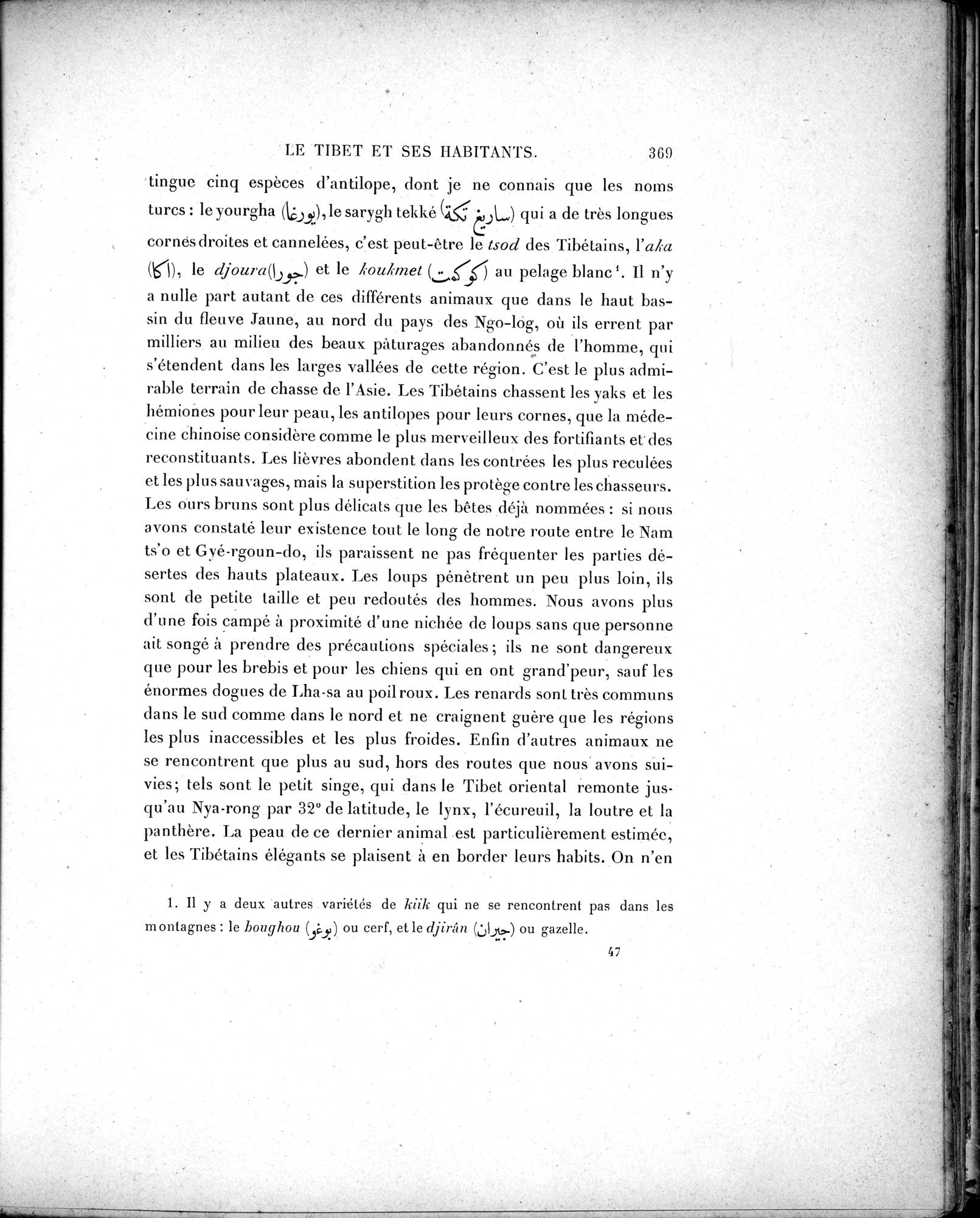 Mission Scientifique dans la Haute Asie 1890-1895 : vol.2 / Page 395 (Grayscale High Resolution Image)