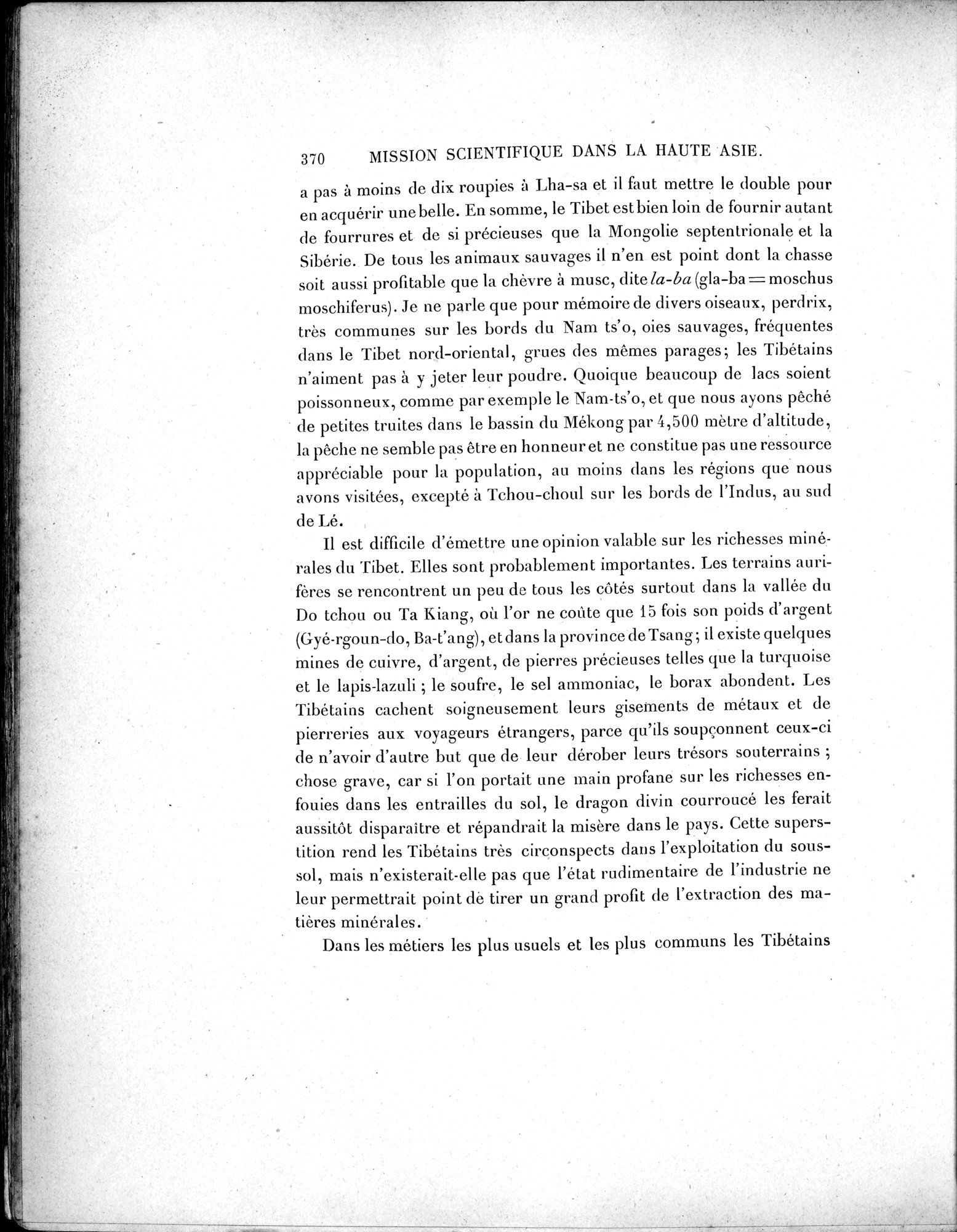 Mission Scientifique dans la Haute Asie 1890-1895 : vol.2 / Page 396 (Grayscale High Resolution Image)