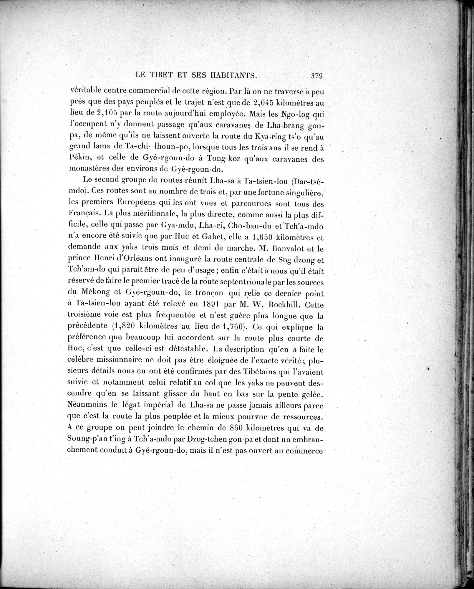 Mission Scientifique dans la Haute Asie 1890-1895 : vol.2 / 405 ページ（白黒高解像度画像）