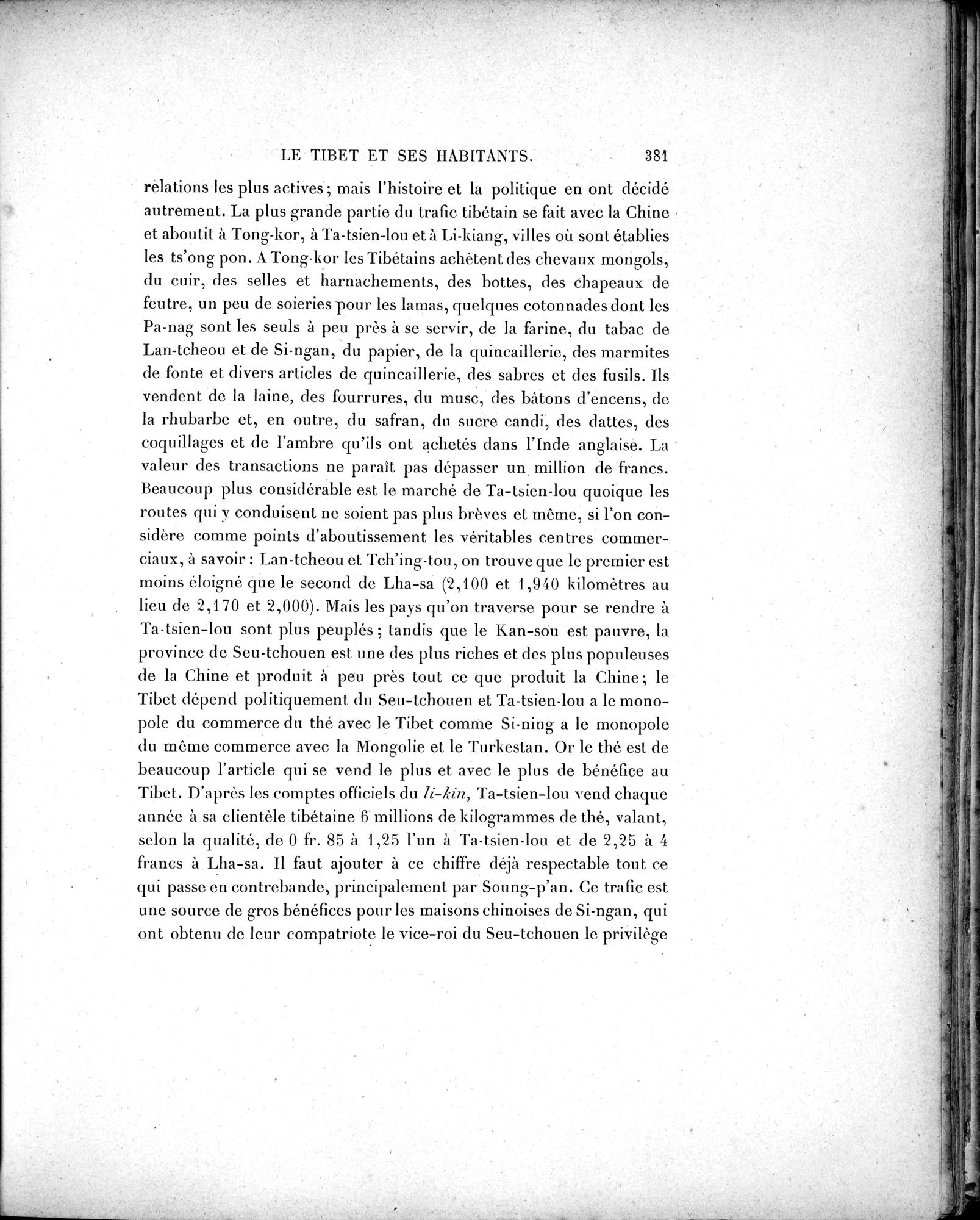 Mission Scientifique dans la Haute Asie 1890-1895 : vol.2 / 407 ページ（白黒高解像度画像）