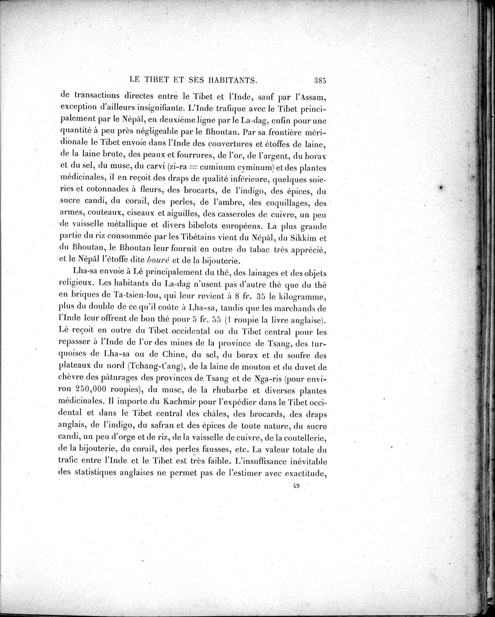 Mission Scientifique dans la Haute Asie 1890-1895 : vol.2 / 411 ページ（白黒高解像度画像）