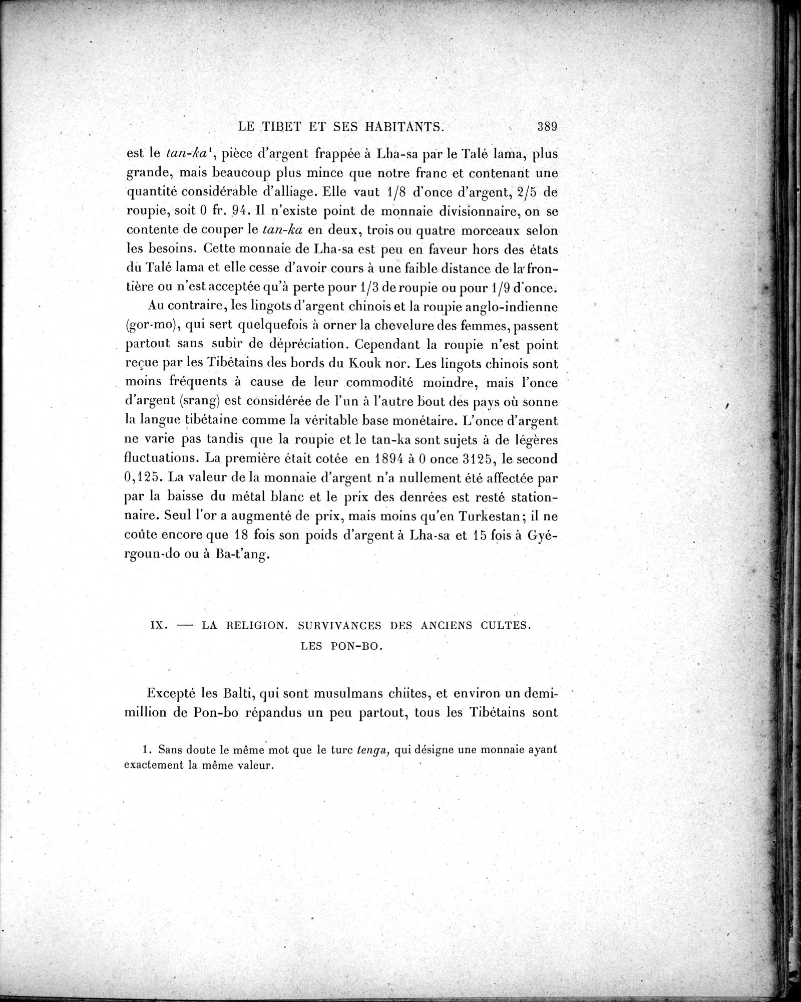 Mission Scientifique dans la Haute Asie 1890-1895 : vol.2 / Page 415 (Grayscale High Resolution Image)