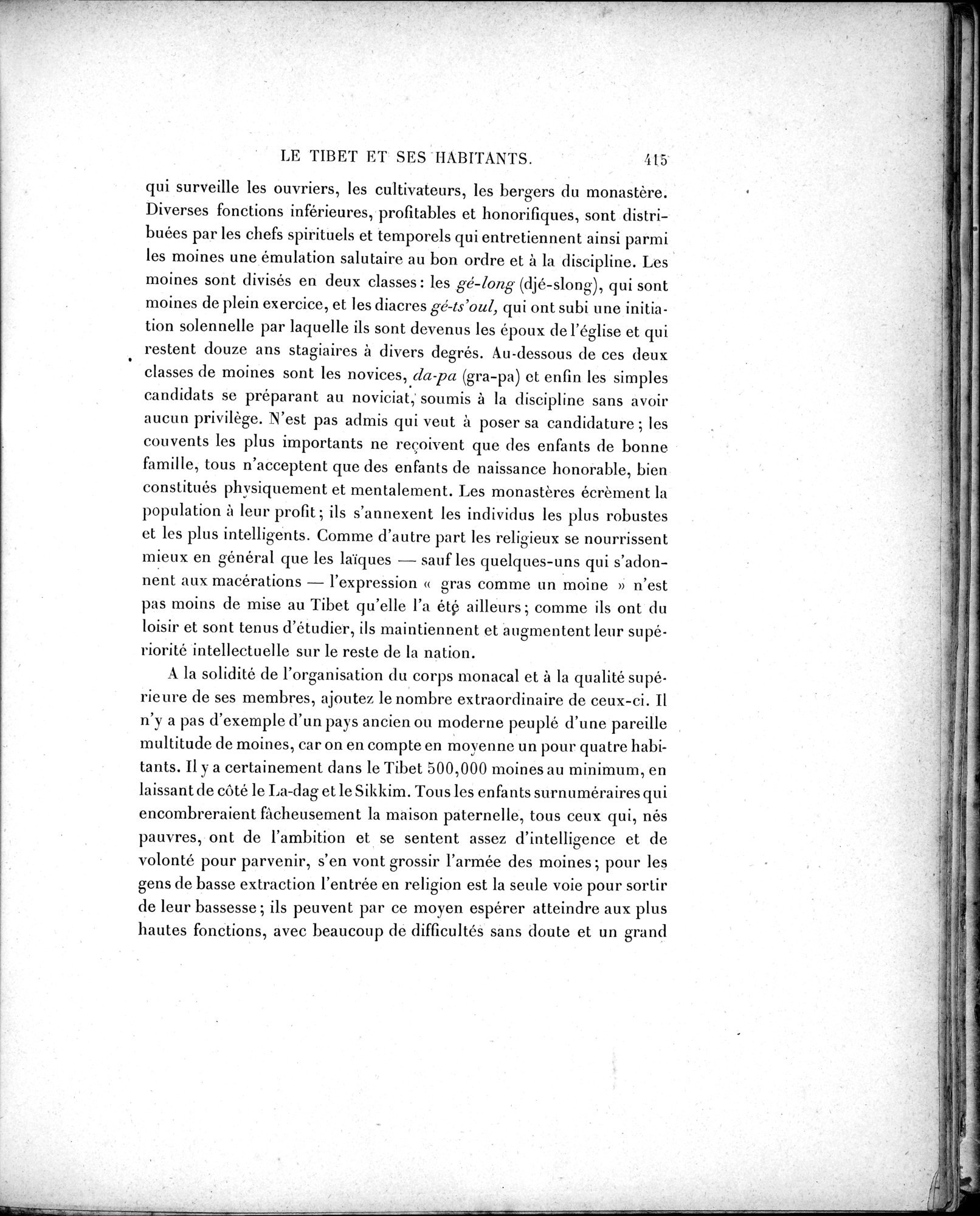 Mission Scientifique dans la Haute Asie 1890-1895 : vol.2 / 441 ページ（白黒高解像度画像）