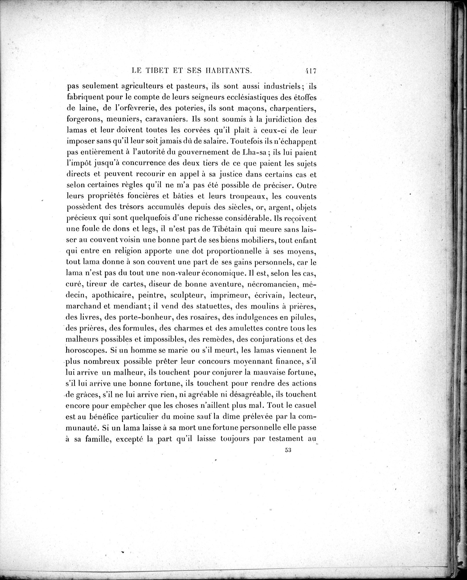 Mission Scientifique dans la Haute Asie 1890-1895 : vol.2 / 443 ページ（白黒高解像度画像）