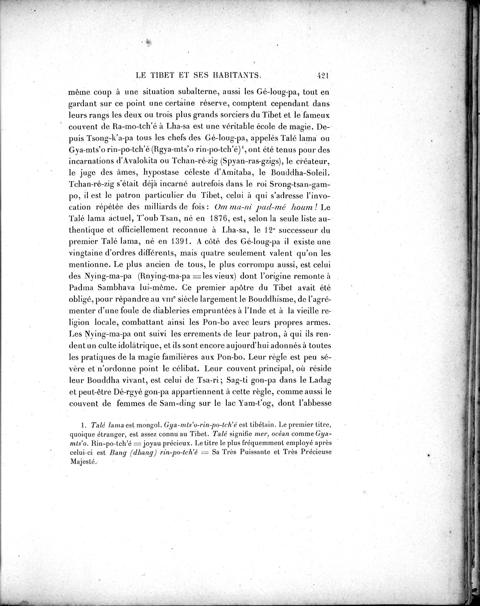 Mission Scientifique dans la Haute Asie 1890-1895 : vol.2 / 447 ページ（白黒高解像度画像）