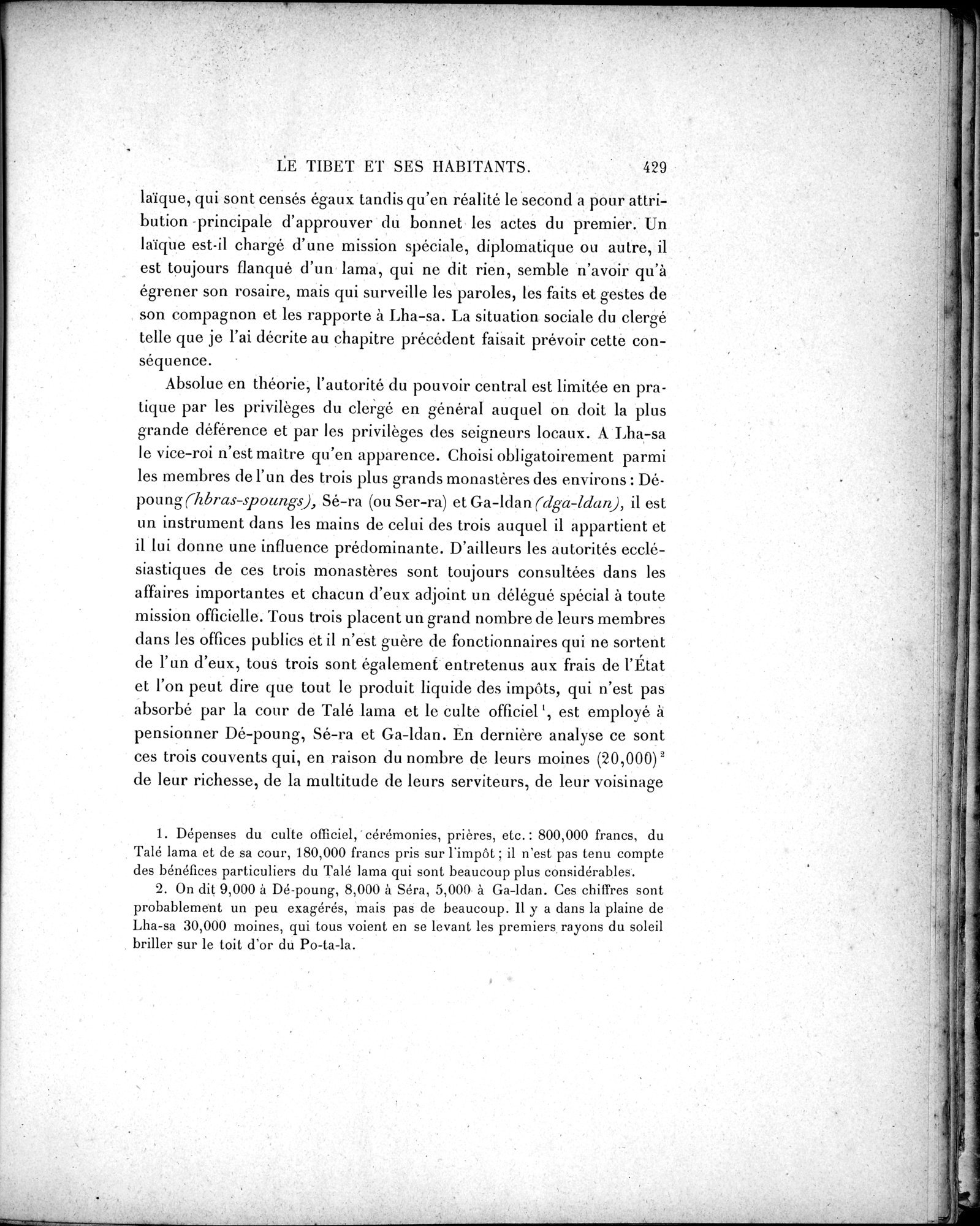 Mission Scientifique dans la Haute Asie 1890-1895 : vol.2 / Page 455 (Grayscale High Resolution Image)