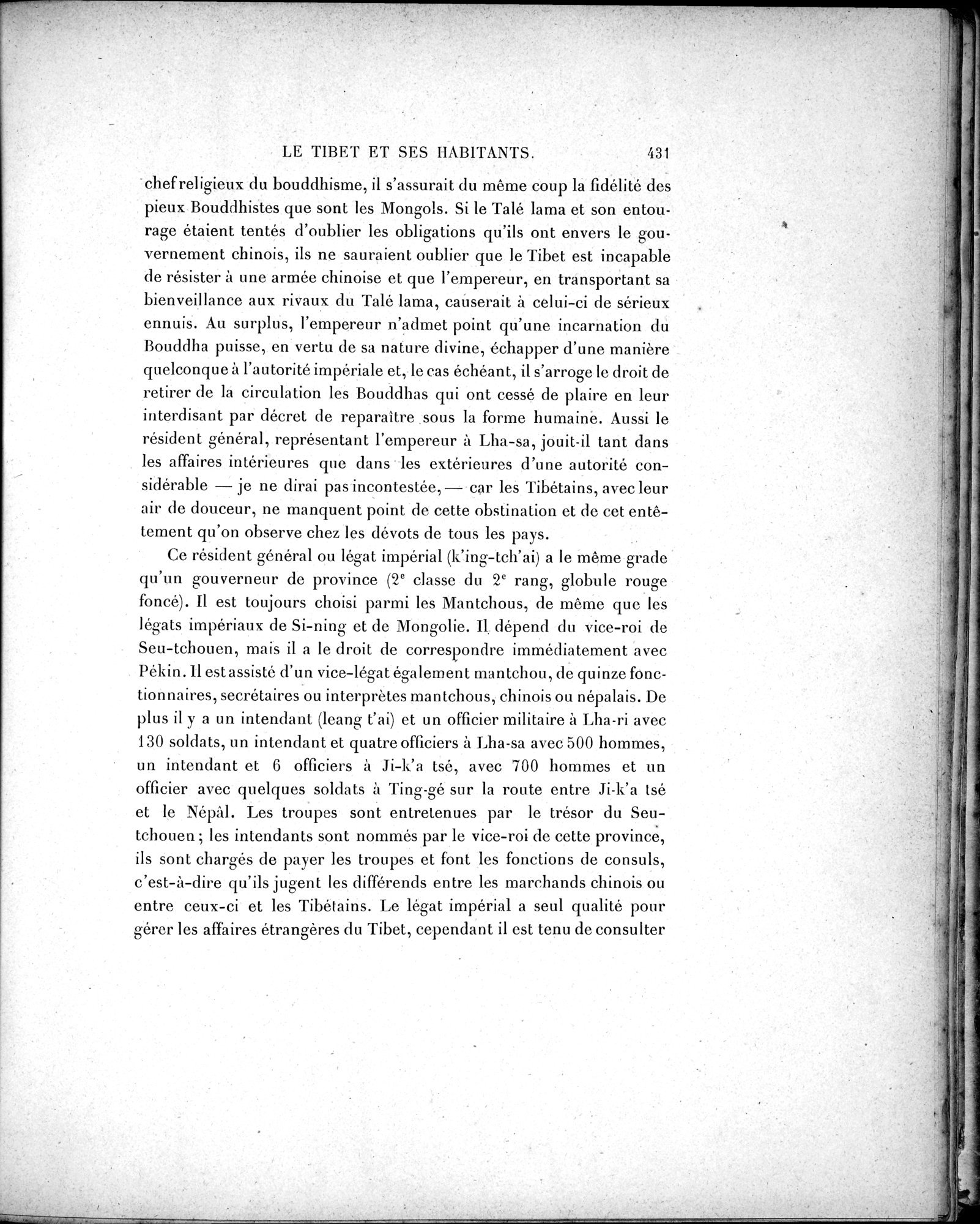 Mission Scientifique dans la Haute Asie 1890-1895 : vol.2 / Page 457 (Grayscale High Resolution Image)