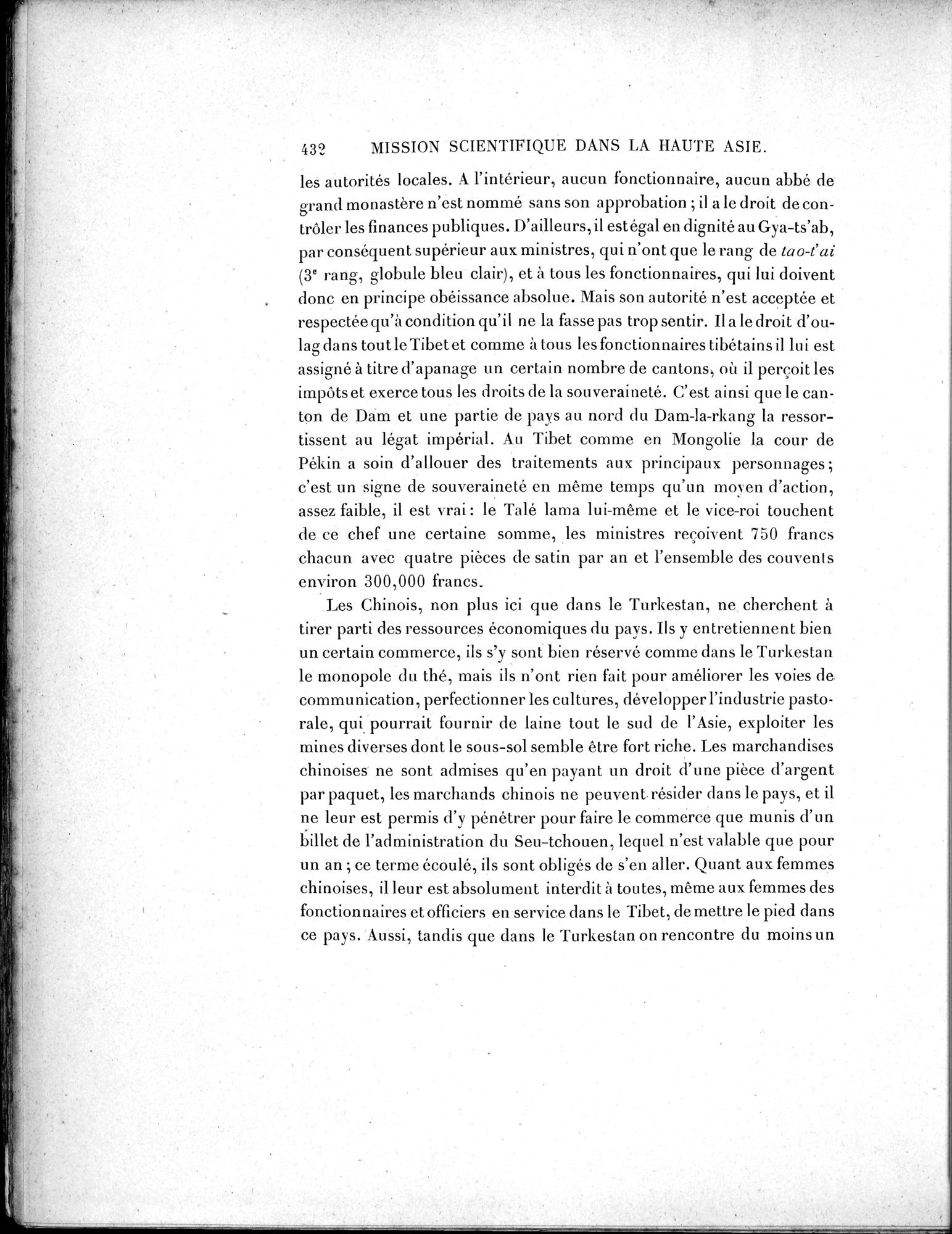 Mission Scientifique dans la Haute Asie 1890-1895 : vol.2 / Page 458 (Grayscale High Resolution Image)