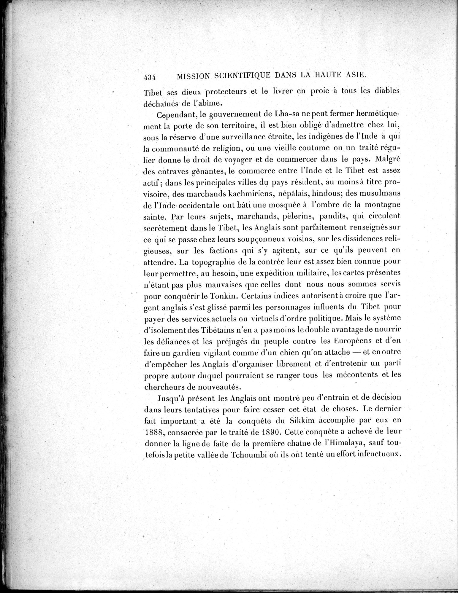 Mission Scientifique dans la Haute Asie 1890-1895 : vol.2 / 460 ページ（白黒高解像度画像）
