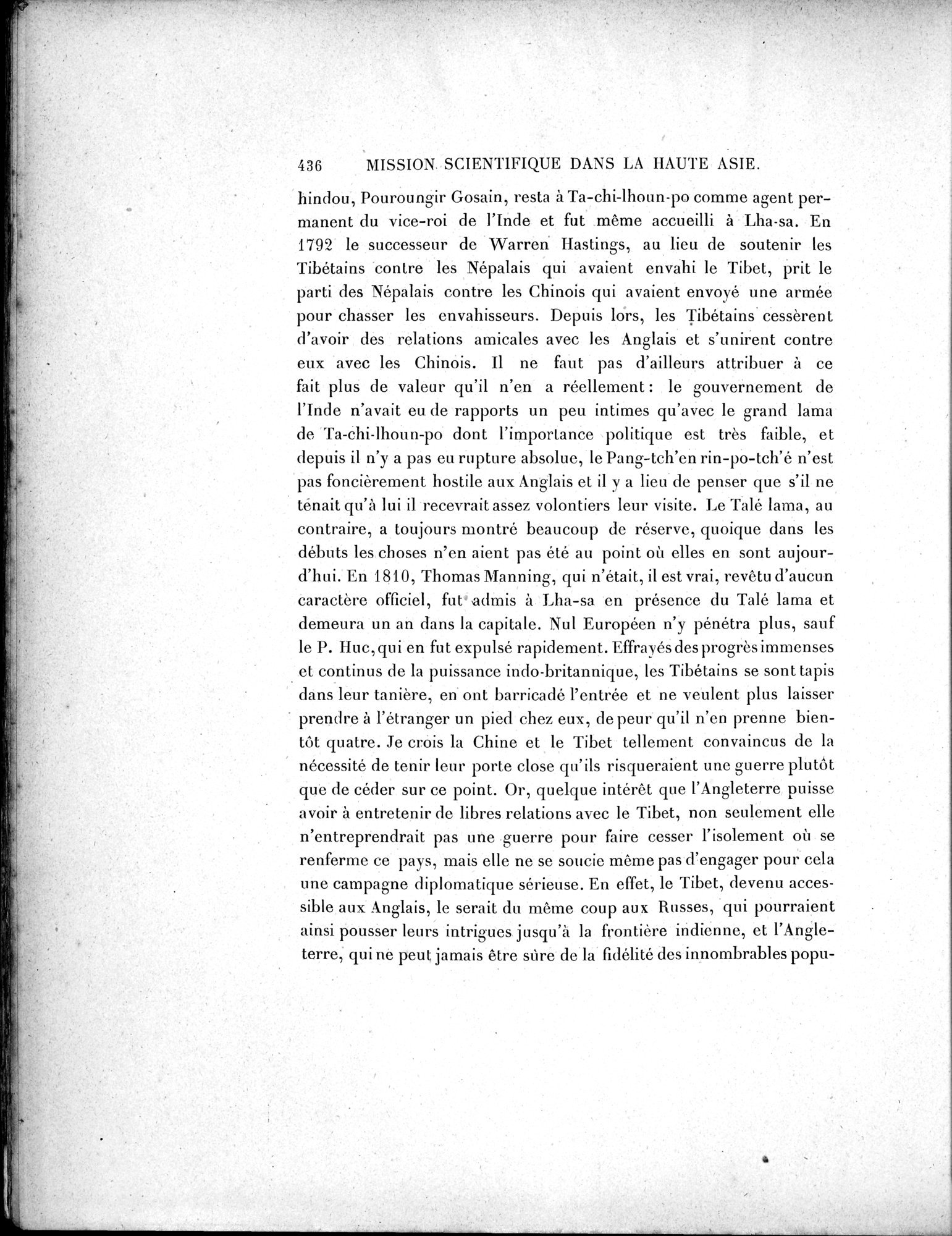 Mission Scientifique dans la Haute Asie 1890-1895 : vol.2 / 462 ページ（白黒高解像度画像）