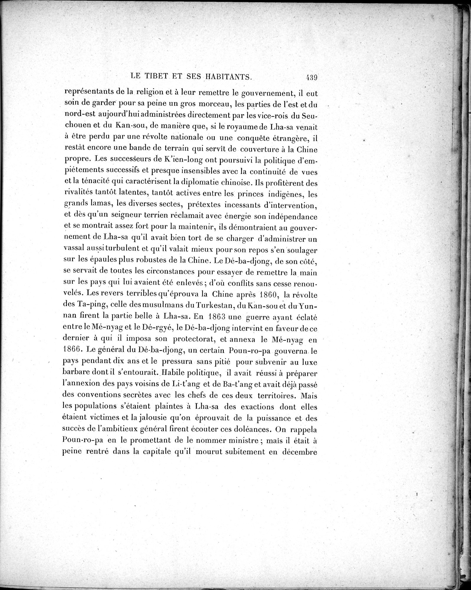 Mission Scientifique dans la Haute Asie 1890-1895 : vol.2 / Page 465 (Grayscale High Resolution Image)