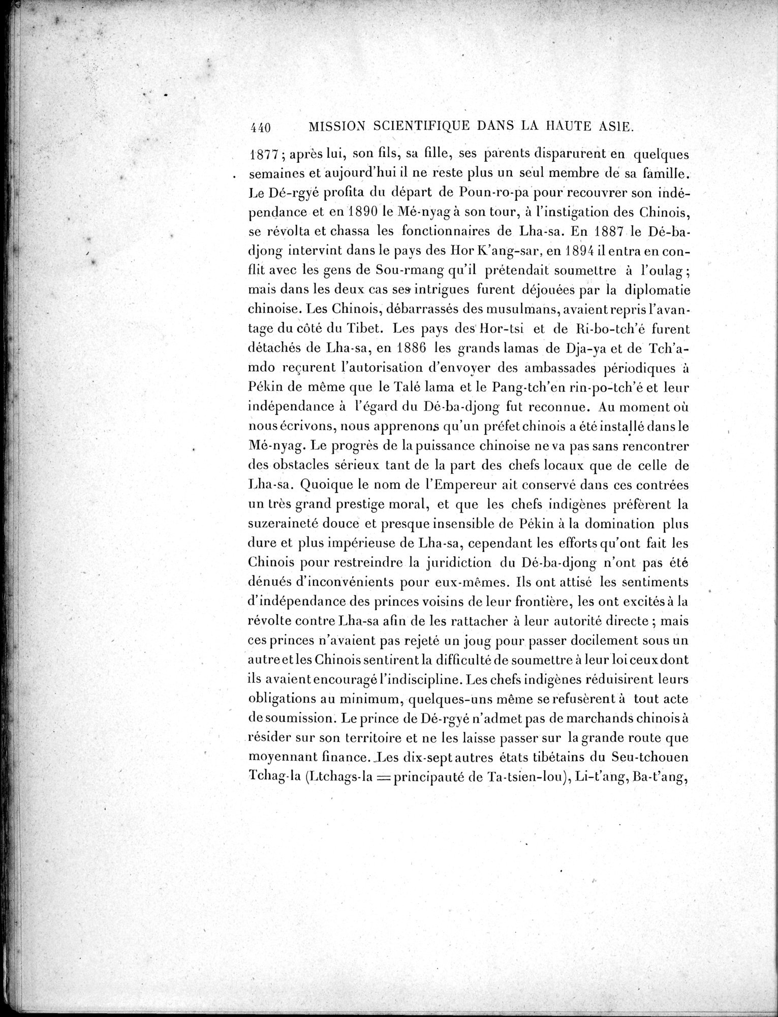 Mission Scientifique dans la Haute Asie 1890-1895 : vol.2 / Page 466 (Grayscale High Resolution Image)