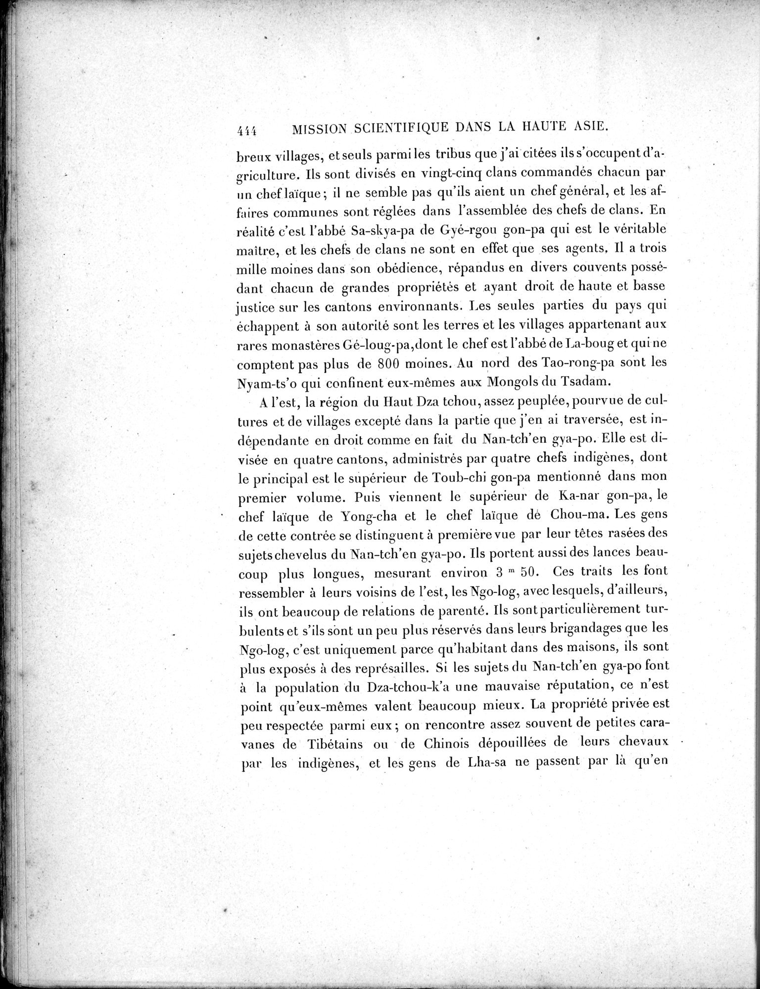 Mission Scientifique dans la Haute Asie 1890-1895 : vol.2 / Page 470 (Grayscale High Resolution Image)