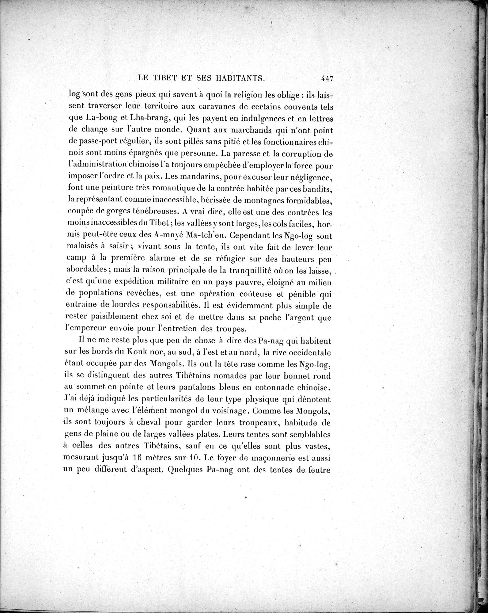 Mission Scientifique dans la Haute Asie 1890-1895 : vol.2 / Page 473 (Grayscale High Resolution Image)