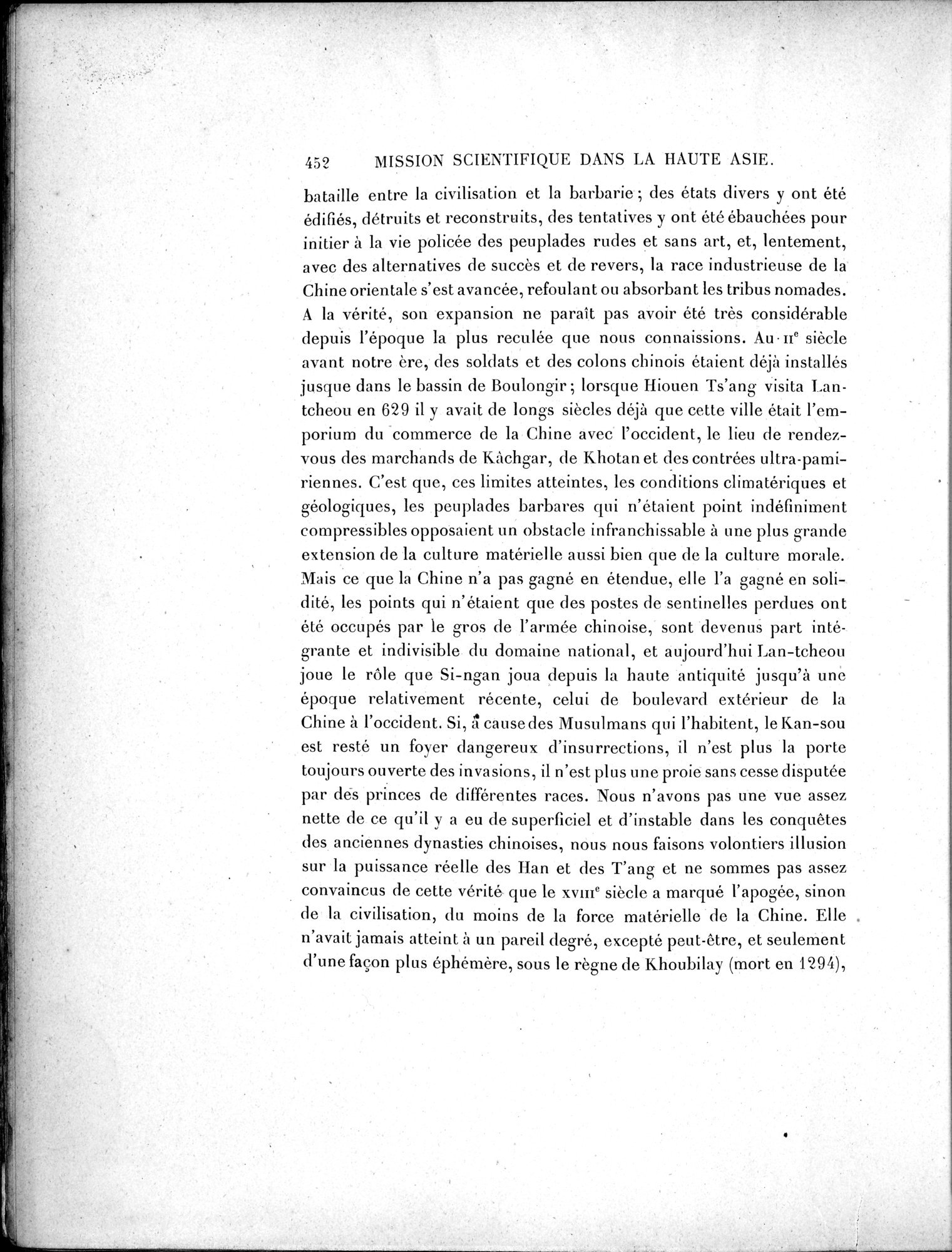 Mission Scientifique dans la Haute Asie 1890-1895 : vol.2 / Page 478 (Grayscale High Resolution Image)