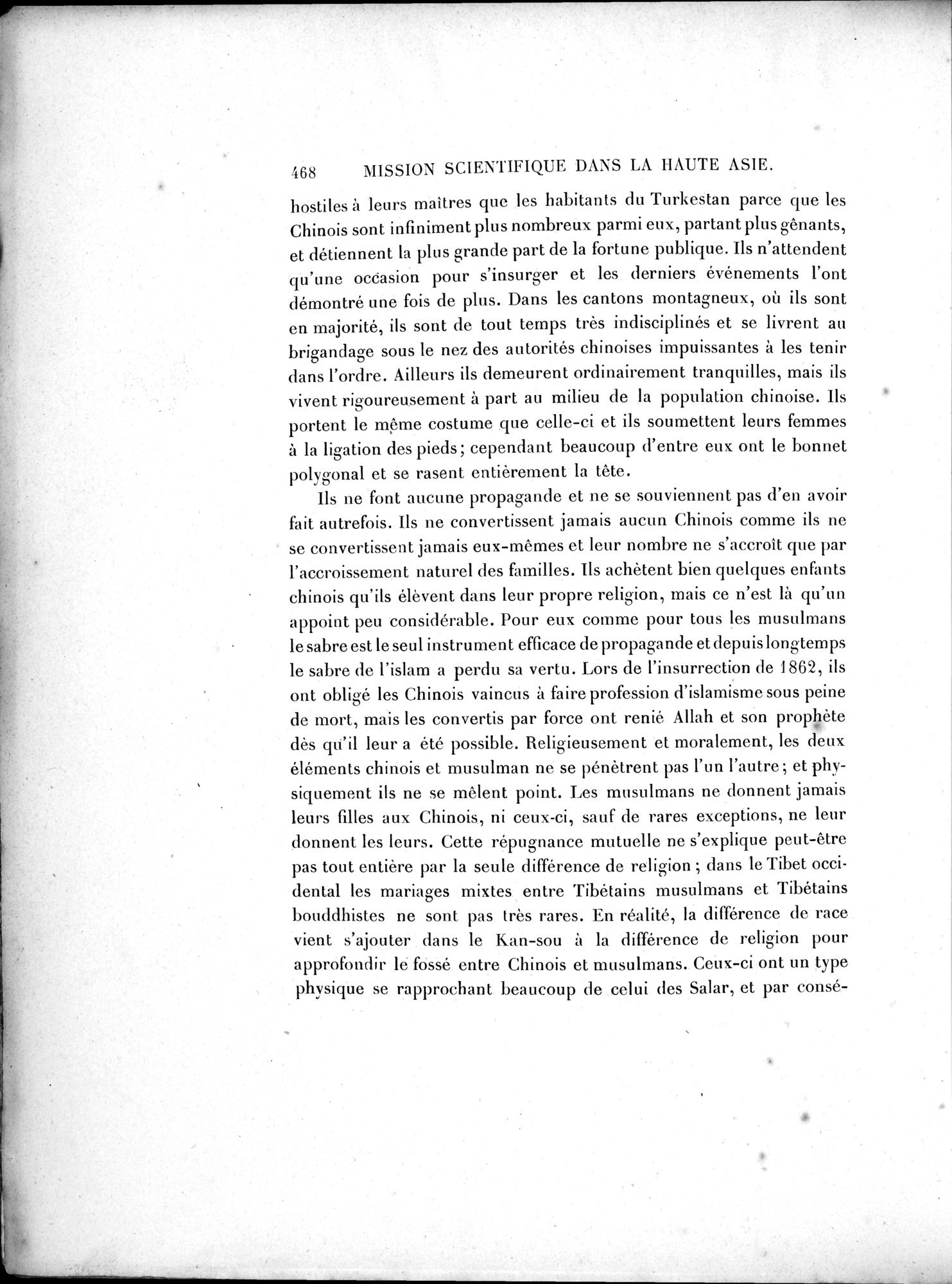 Mission Scientifique dans la Haute Asie 1890-1895 : vol.2 / 494 ページ（白黒高解像度画像）