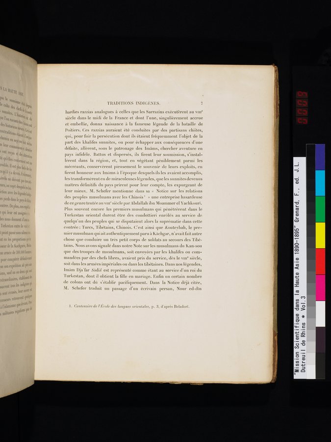 Mission Scientifique dans la Haute Asie 1890-1895 : vol.3 / 17 ページ（カラー画像）
