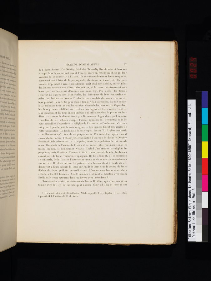 Mission Scientifique dans la Haute Asie 1890-1895 : vol.3 / 47 ページ（カラー画像）