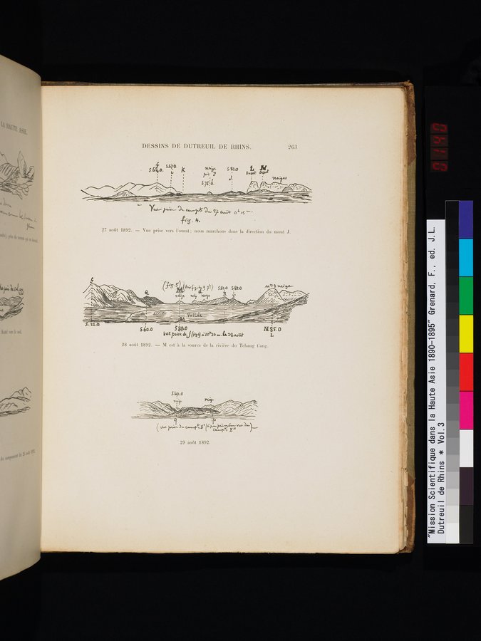 Mission Scientifique dans la Haute Asie 1890-1895 : vol.3 / 281 ページ（カラー画像）