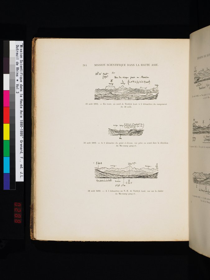 Mission Scientifique dans la Haute Asie 1890-1895 : vol.3 / Page 282 (Color Image)