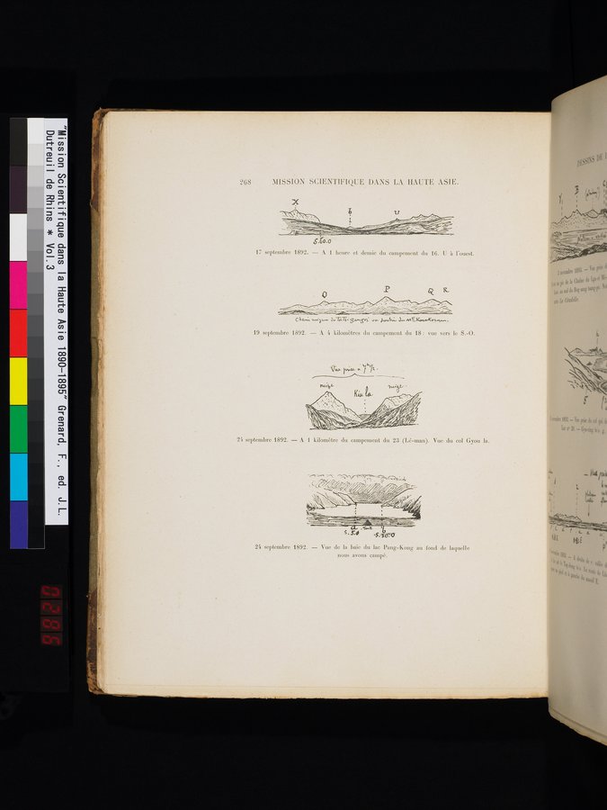 Mission Scientifique dans la Haute Asie 1890-1895 : vol.3 / 286 ページ（カラー画像）
