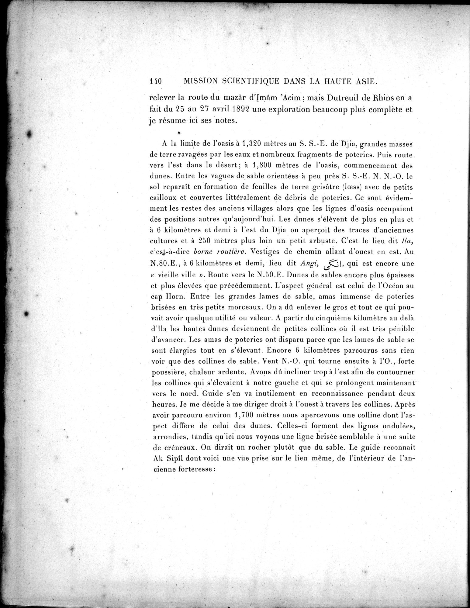Mission Scientifique dans la Haute Asie 1890-1895 : vol.3 / Page 156 (Grayscale High Resolution Image)