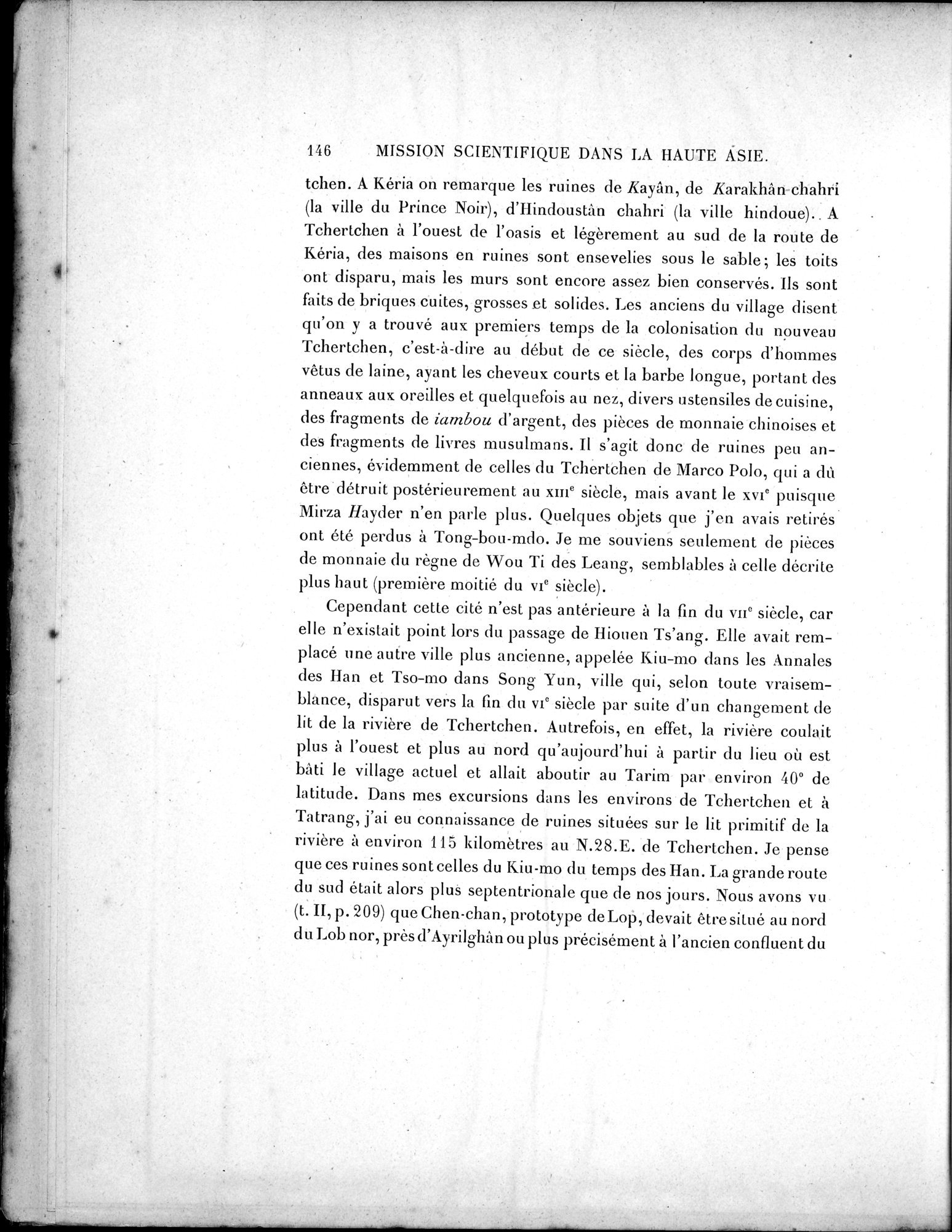 Mission Scientifique dans la Haute Asie 1890-1895 : vol.3 / Page 162 (Grayscale High Resolution Image)