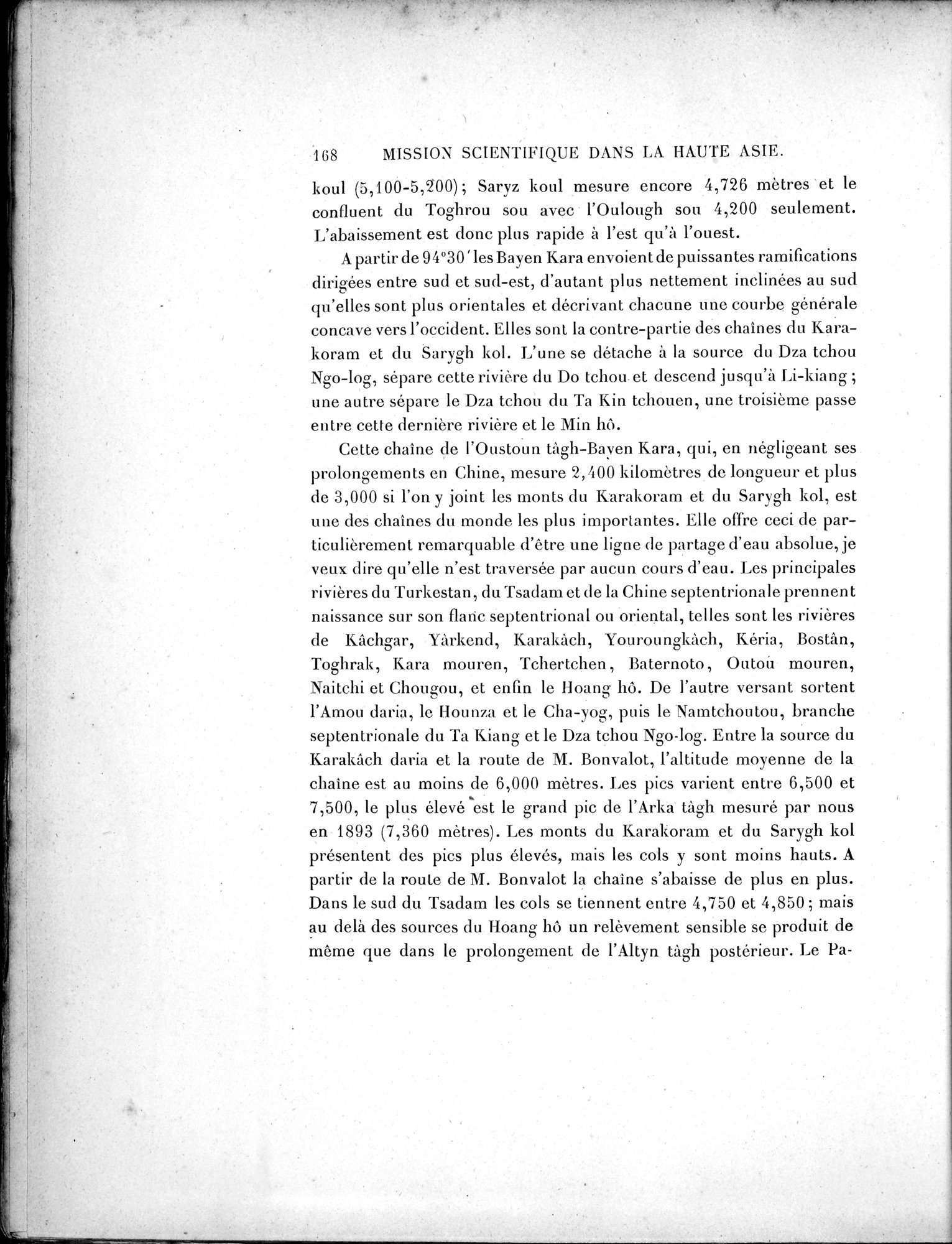 Mission Scientifique dans la Haute Asie 1890-1895 : vol.3 / 186 ページ（白黒高解像度画像）