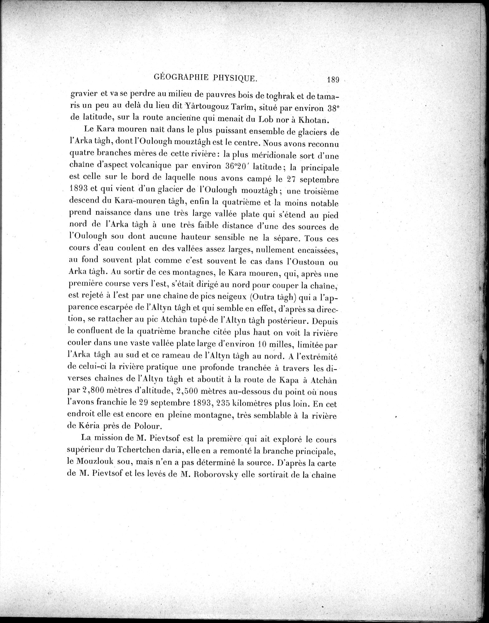 Mission Scientifique dans la Haute Asie 1890-1895 : vol.3 / 207 ページ（白黒高解像度画像）