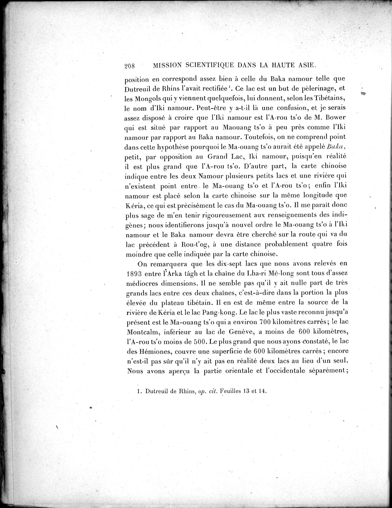 Mission Scientifique dans la Haute Asie 1890-1895 : vol.3 / Page 226 (Grayscale High Resolution Image)