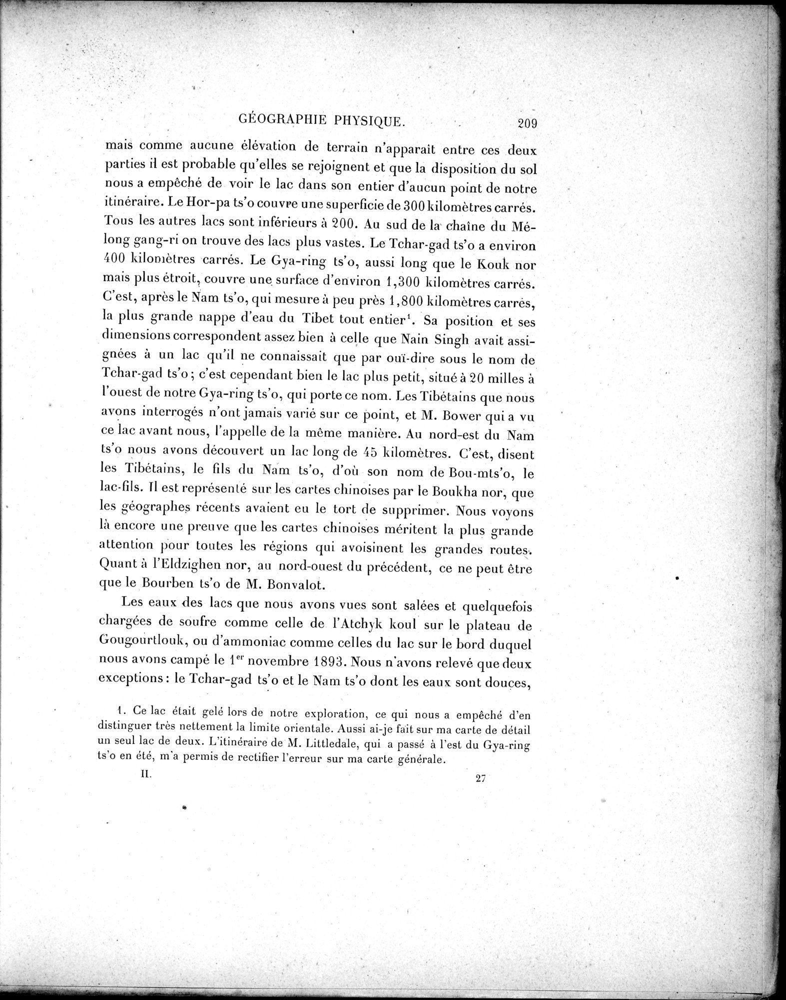 Mission Scientifique dans la Haute Asie 1890-1895 : vol.3 / 227 ページ（白黒高解像度画像）