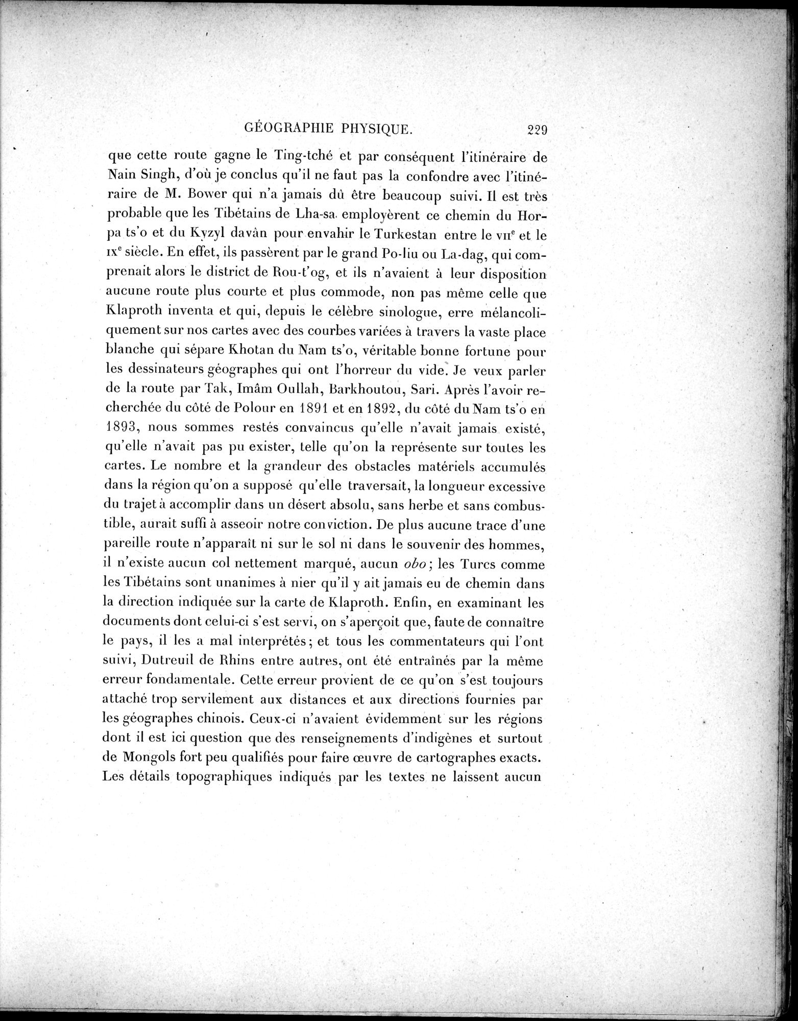 Mission Scientifique dans la Haute Asie 1890-1895 : vol.3 / 247 ページ（白黒高解像度画像）