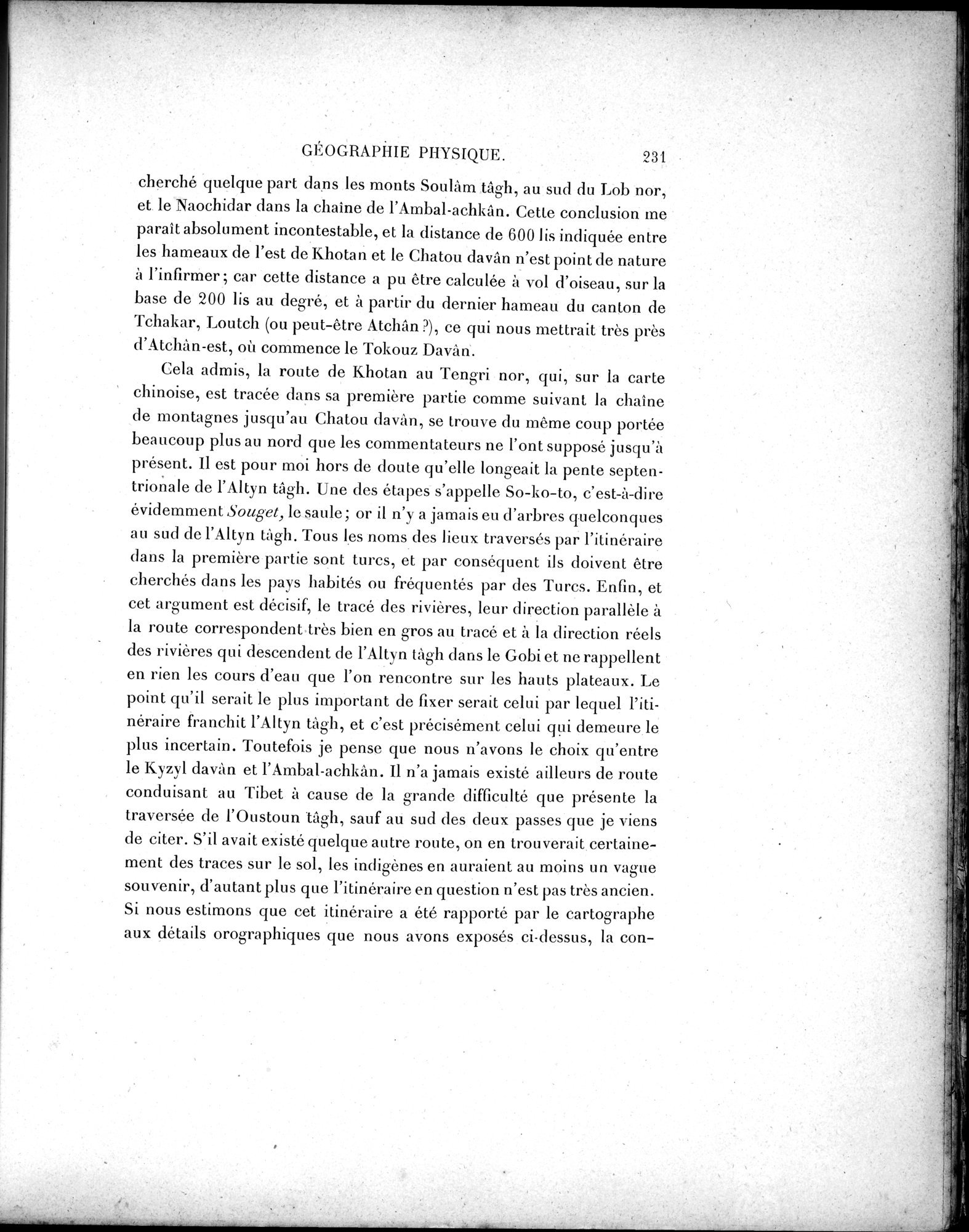 Mission Scientifique dans la Haute Asie 1890-1895 : vol.3 / 249 ページ（白黒高解像度画像）