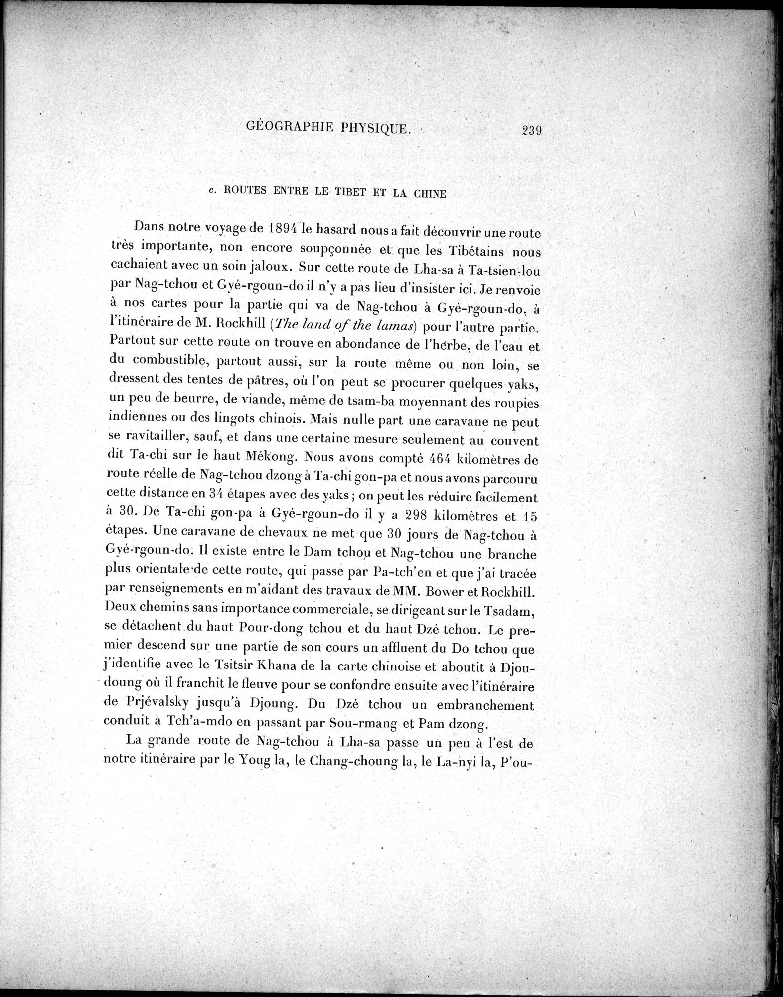 Mission Scientifique dans la Haute Asie 1890-1895 : vol.3 / 257 ページ（白黒高解像度画像）
