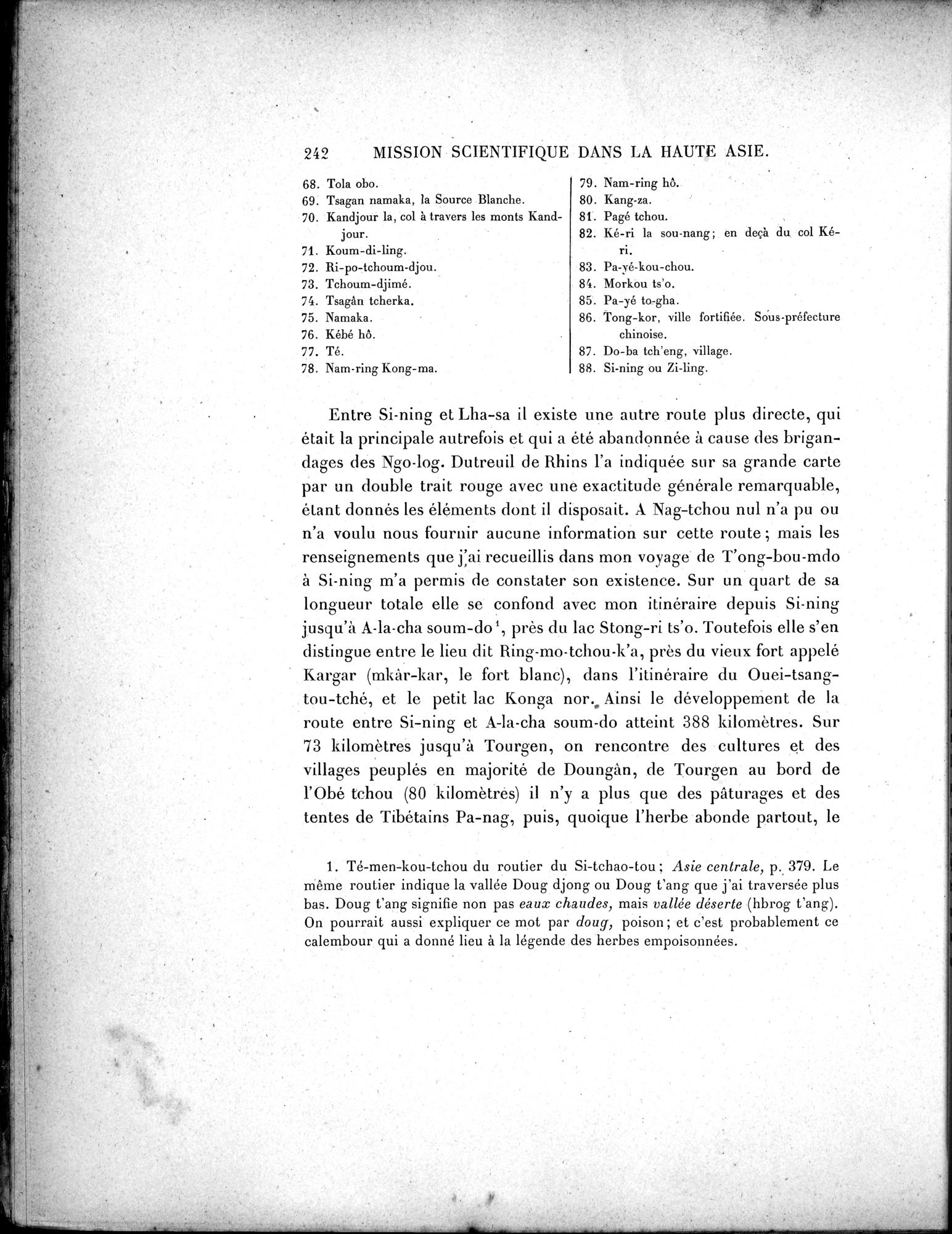 Mission Scientifique dans la Haute Asie 1890-1895 : vol.3 / Page 260 (Grayscale High Resolution Image)