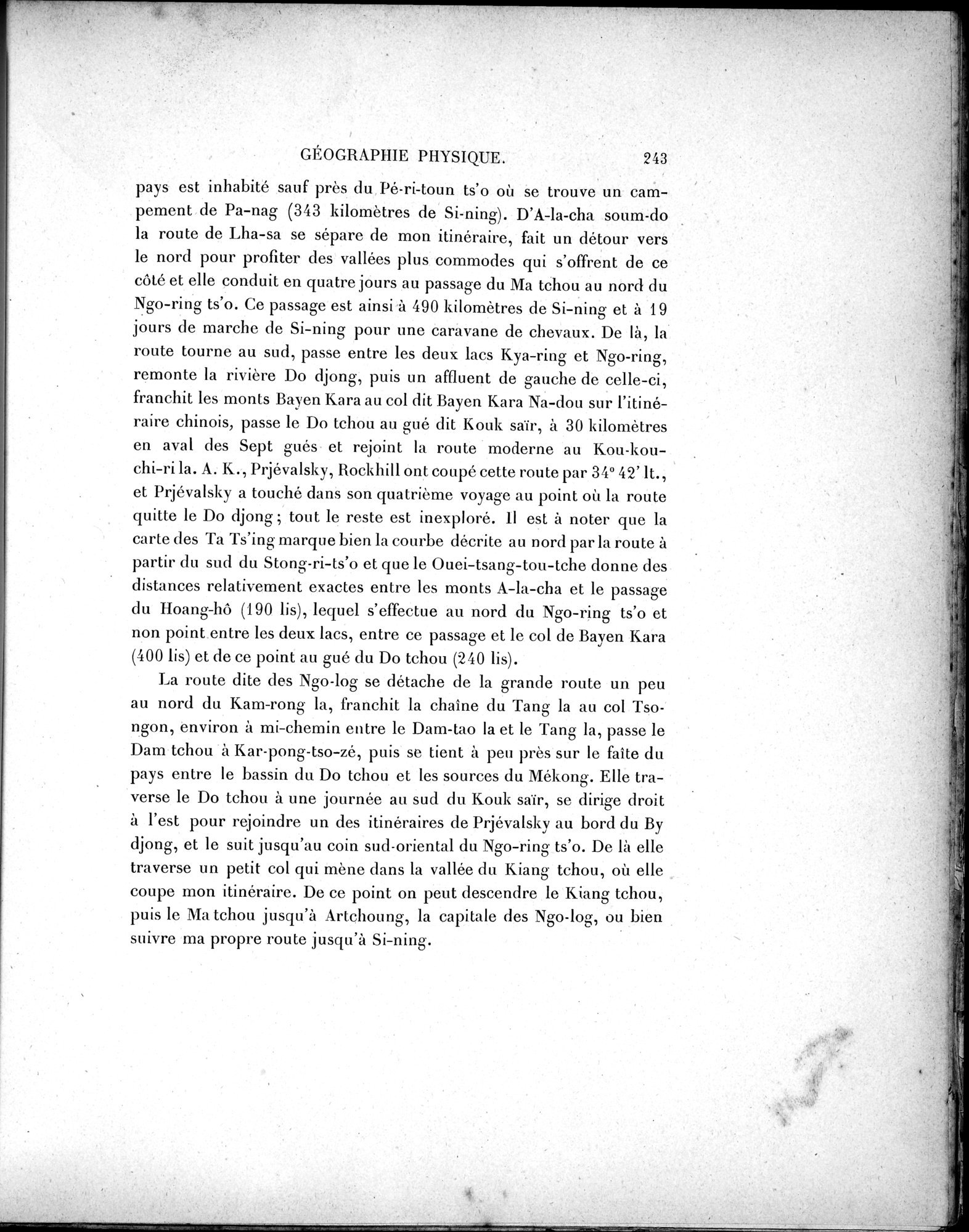Mission Scientifique dans la Haute Asie 1890-1895 : vol.3 / 261 ページ（白黒高解像度画像）