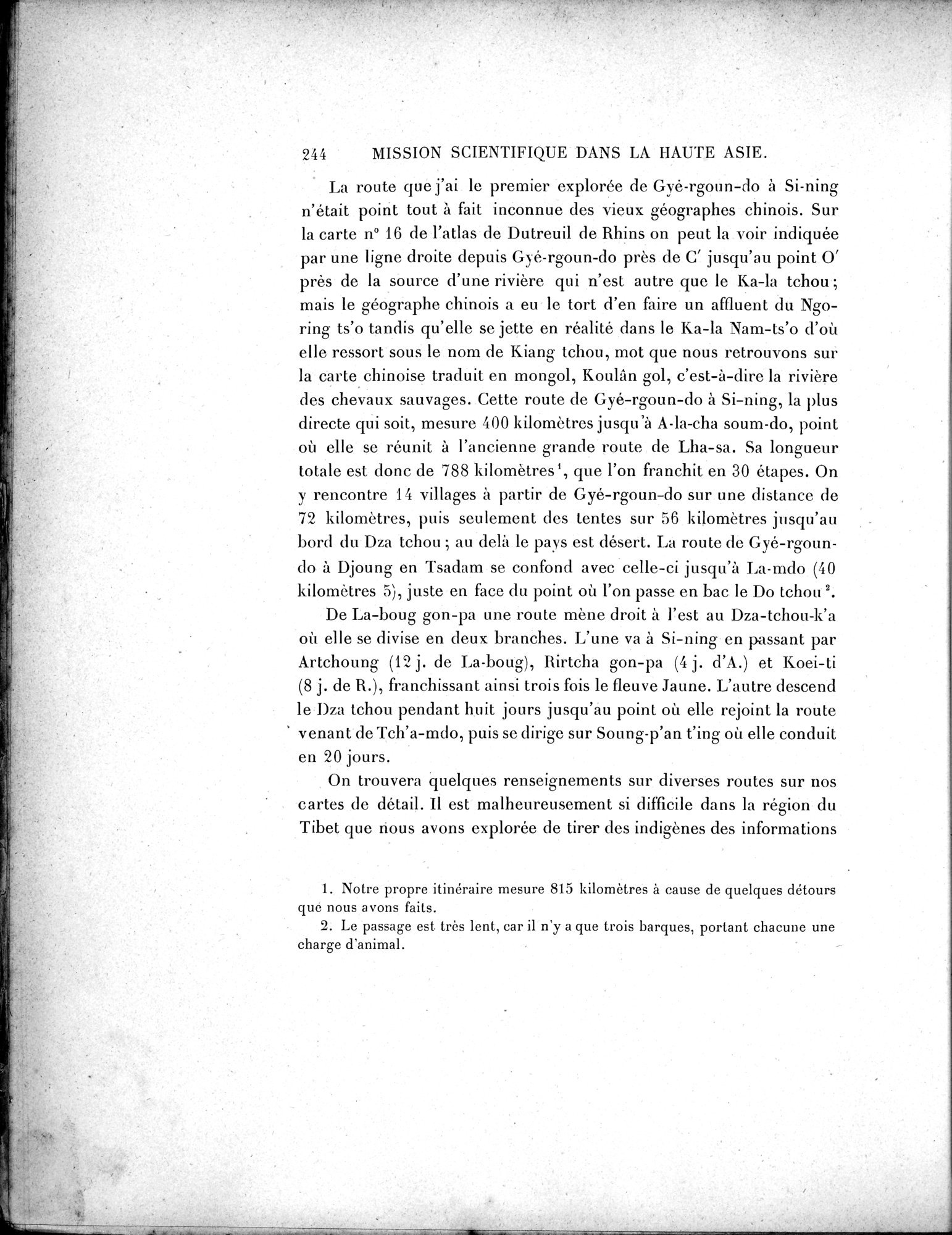 Mission Scientifique dans la Haute Asie 1890-1895 : vol.3 / 262 ページ（白黒高解像度画像）