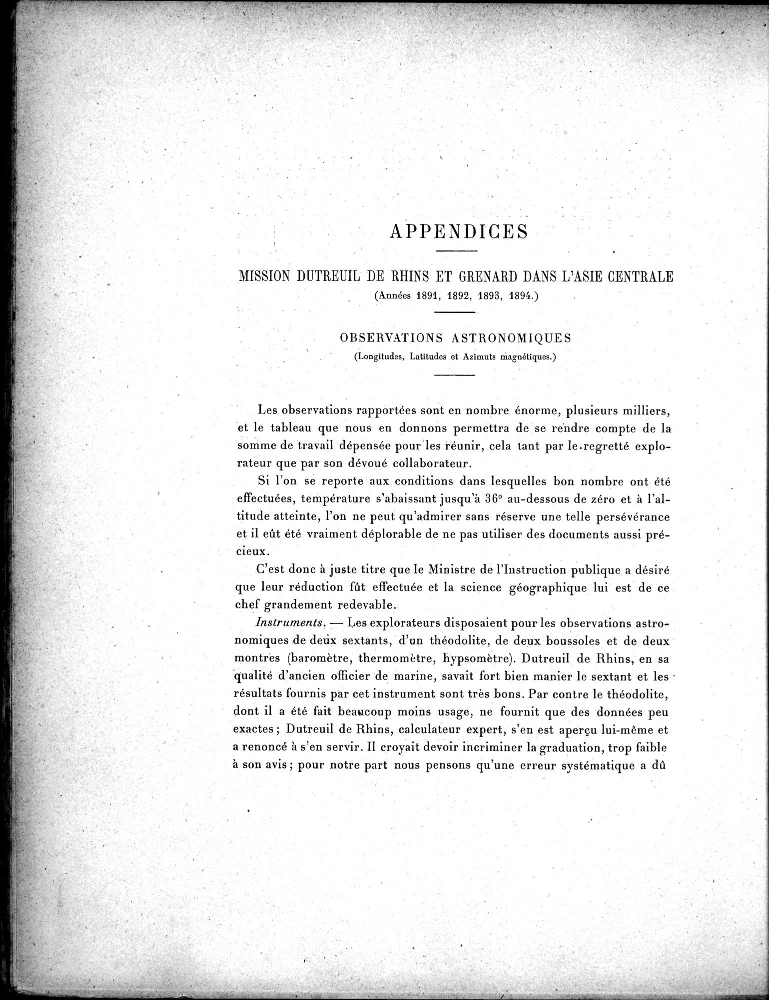 Mission Scientifique dans la Haute Asie 1890-1895 : vol.3 / Page 300 (Grayscale High Resolution Image)