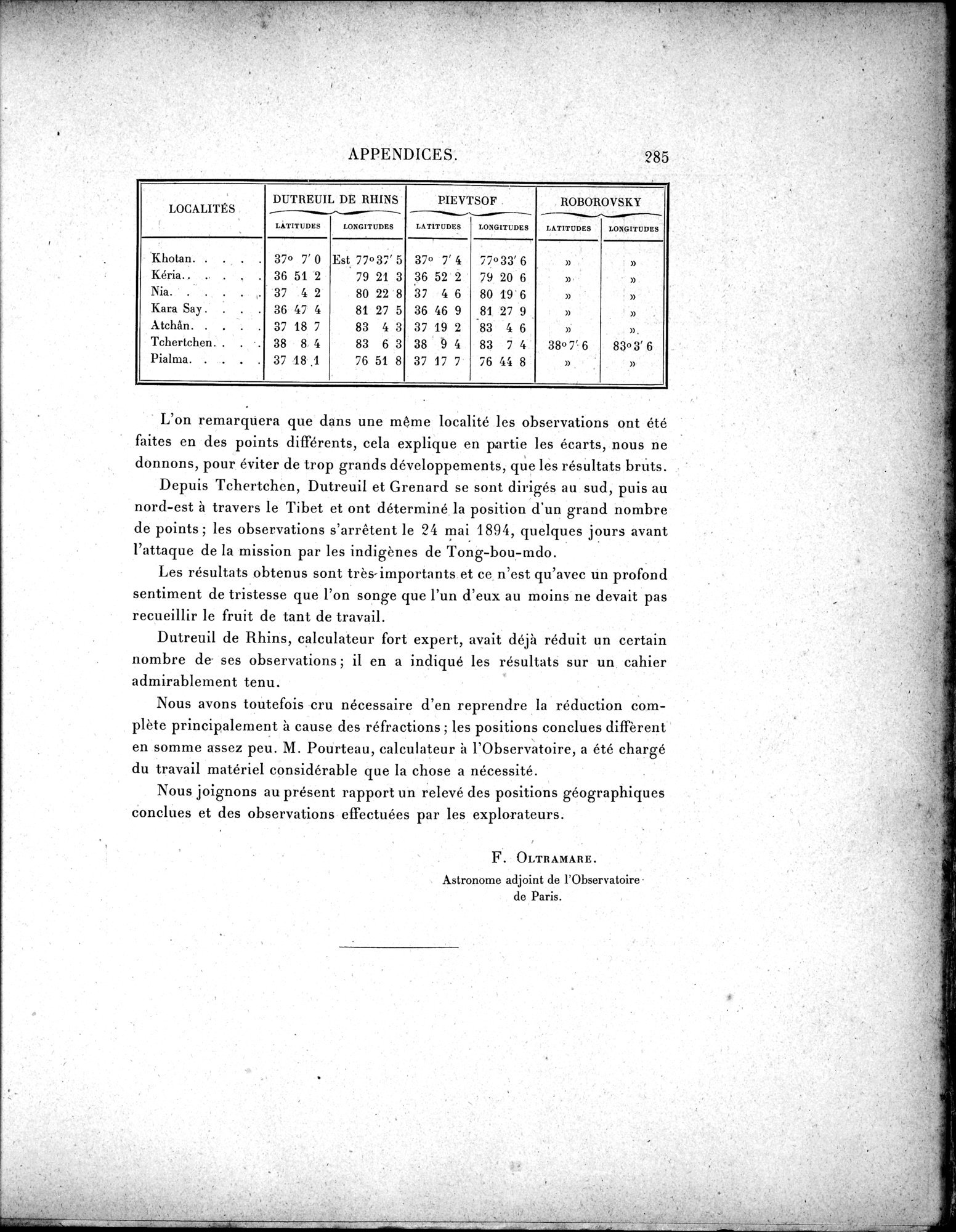 Mission Scientifique dans la Haute Asie 1890-1895 : vol.3 / 303 ページ（白黒高解像度画像）