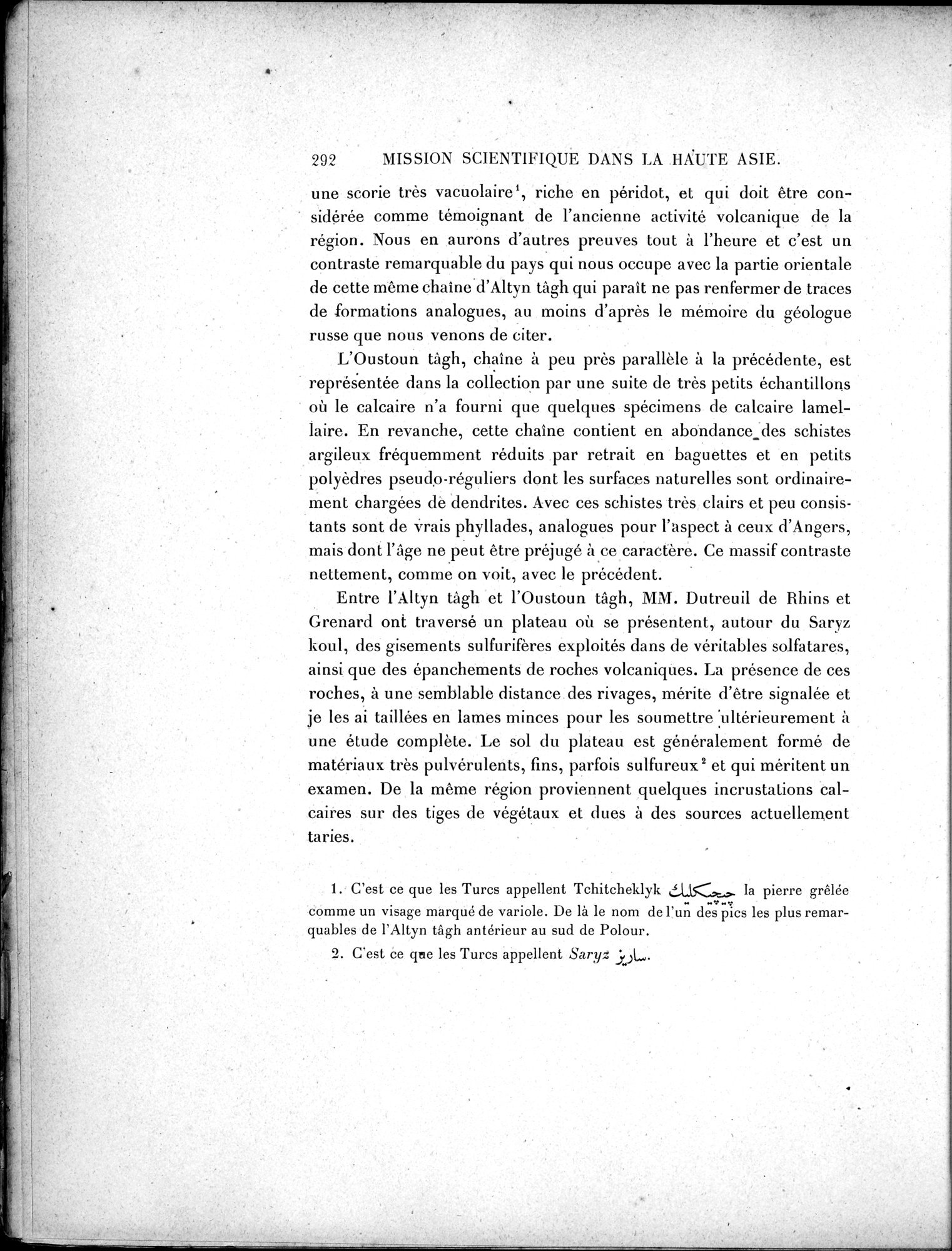 Mission Scientifique dans la Haute Asie 1890-1895 : vol.3 / Page 310 (Grayscale High Resolution Image)