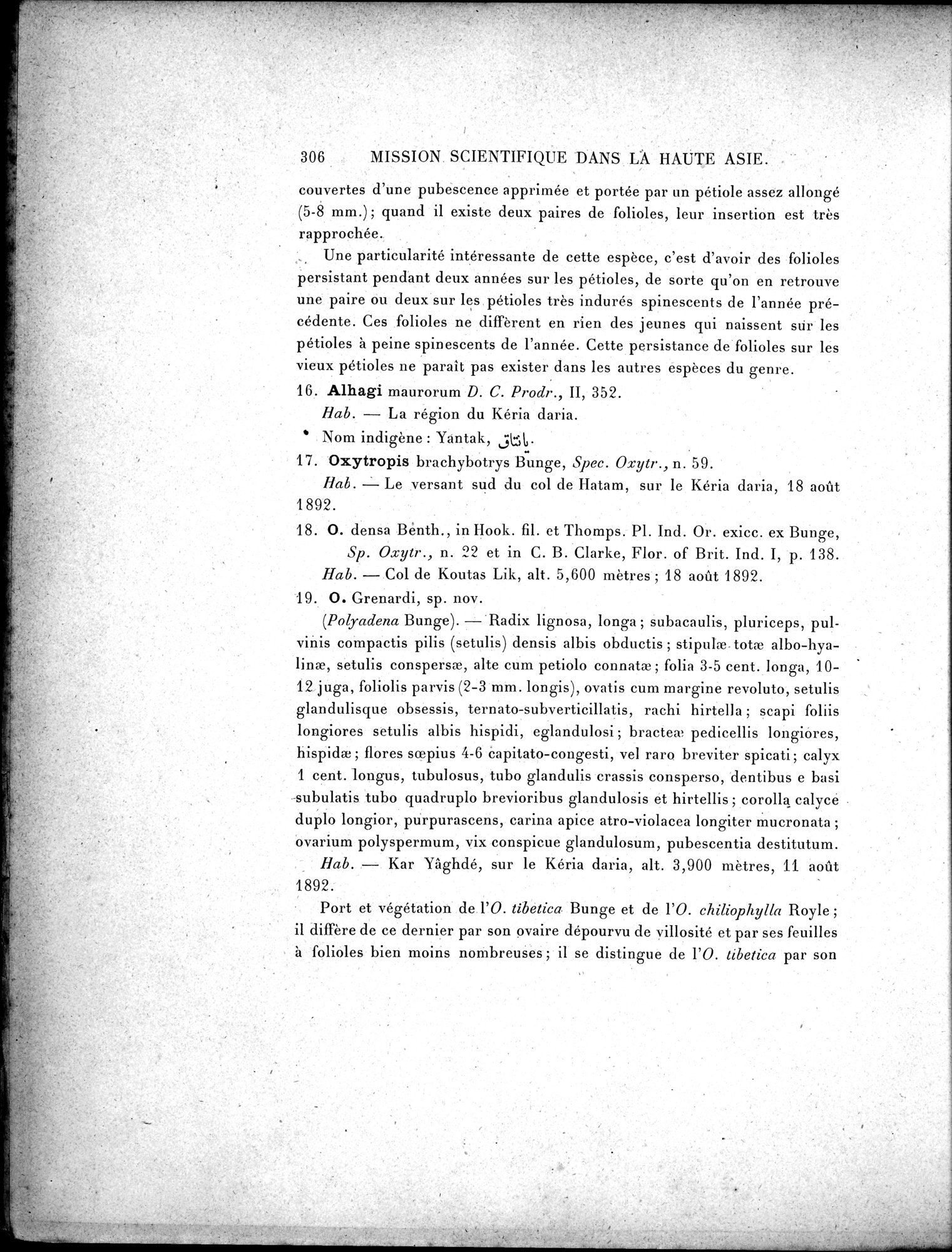 Mission Scientifique dans la Haute Asie 1890-1895 : vol.3 / 324 ページ（白黒高解像度画像）