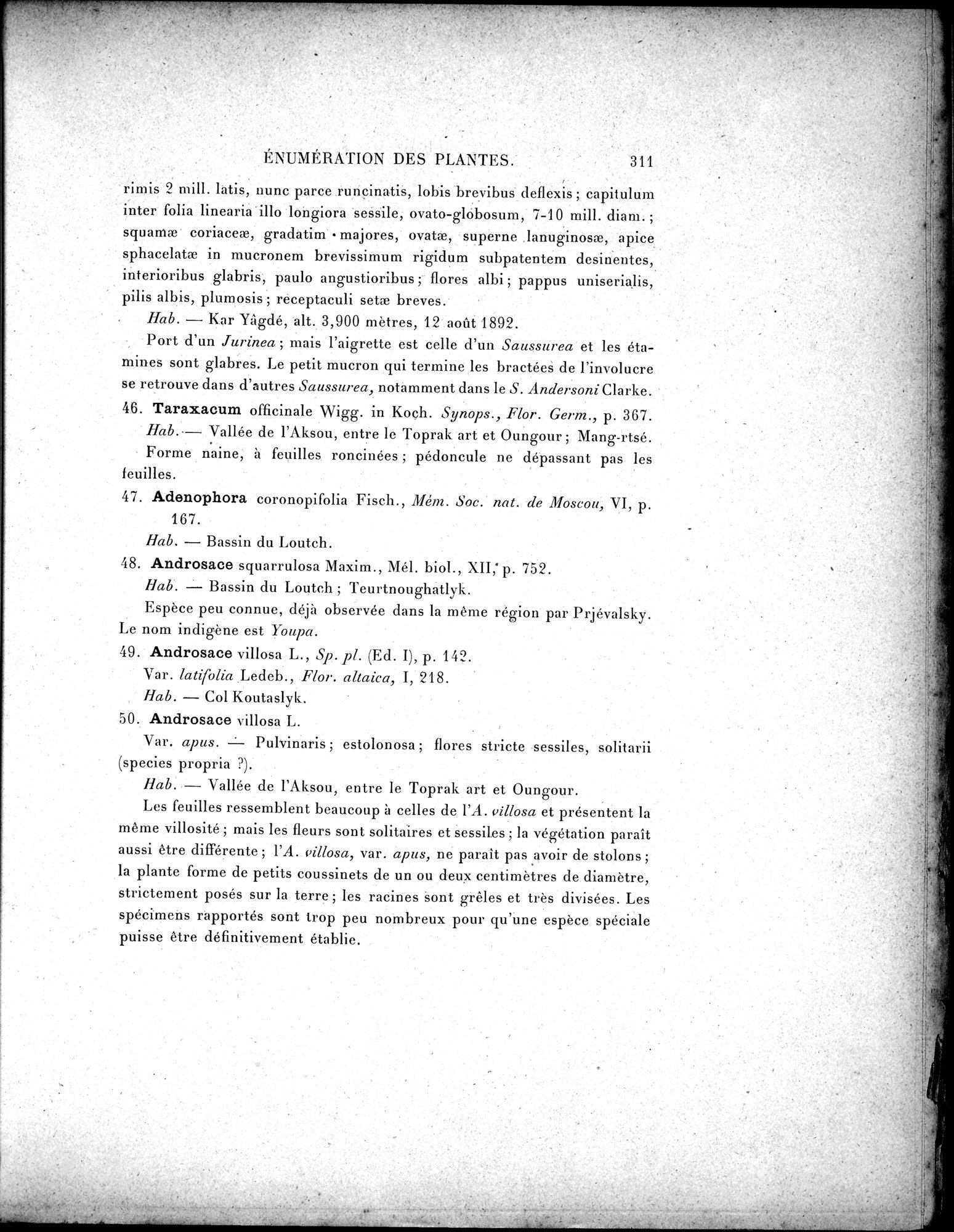 Mission Scientifique dans la Haute Asie 1890-1895 : vol.3 / 331 ページ（白黒高解像度画像）