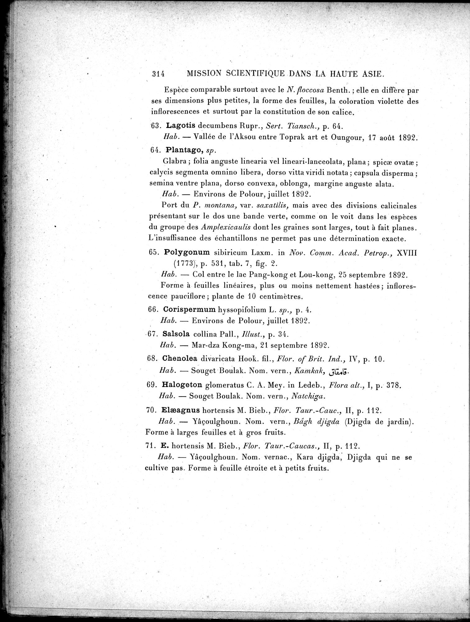 Mission Scientifique dans la Haute Asie 1890-1895 : vol.3 / Page 334 (Grayscale High Resolution Image)
