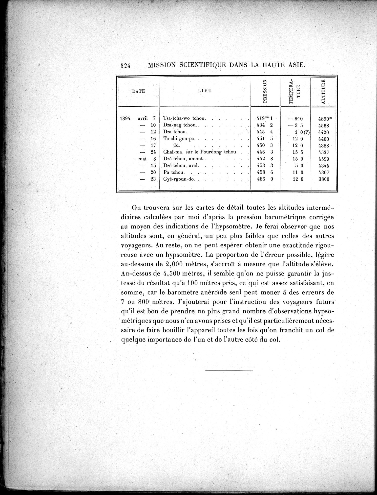 Mission Scientifique dans la Haute Asie 1890-1895 : vol.3 / 344 ページ（白黒高解像度画像）
