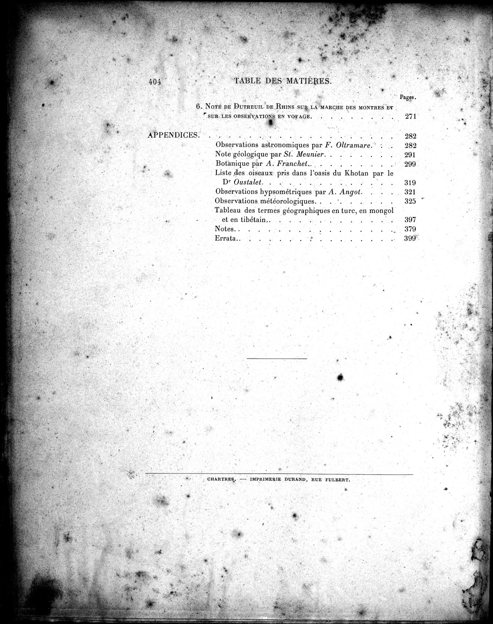 Mission Scientifique dans la Haute Asie 1890-1895 : vol.3 / 424 ページ（白黒高解像度画像）