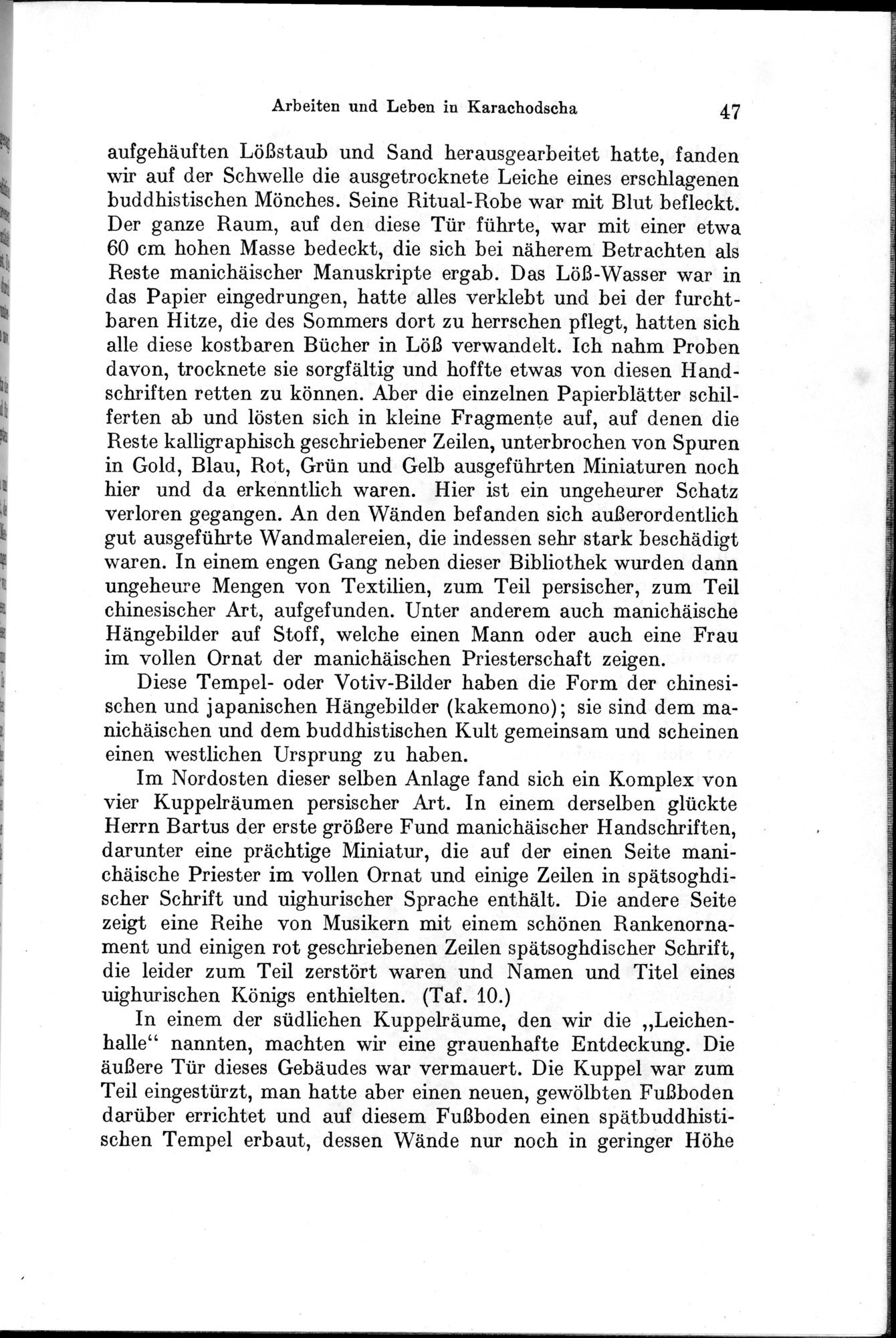 Auf Hellas Spuren in Ostturkistan : vol.1 / Page 73 (Grayscale High Resolution Image)